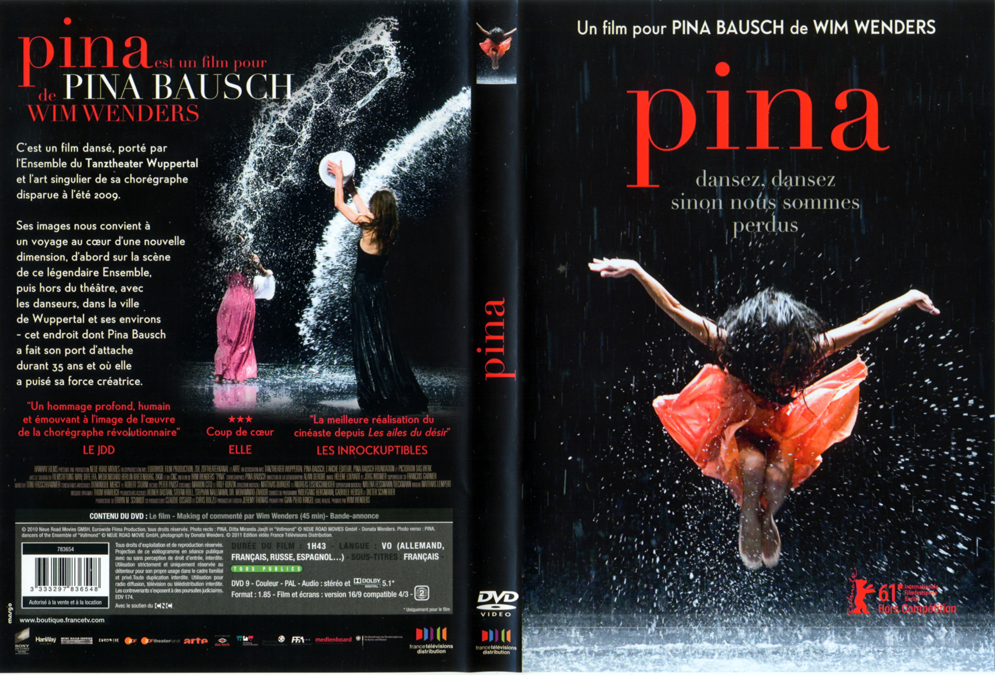 Jaquette DVD Pina - Dansez dansez si non nous sommes perdus