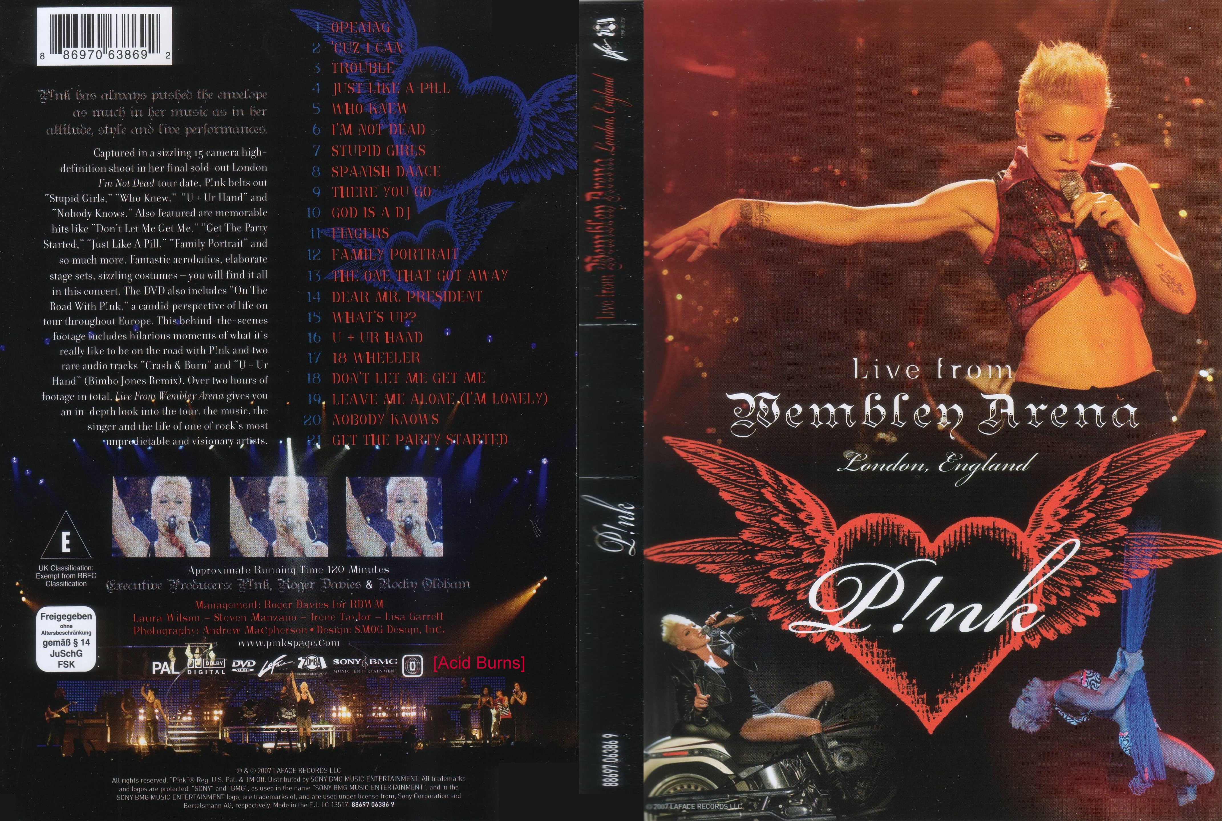 Jaquette DVD Pink - Live from Wembley arena