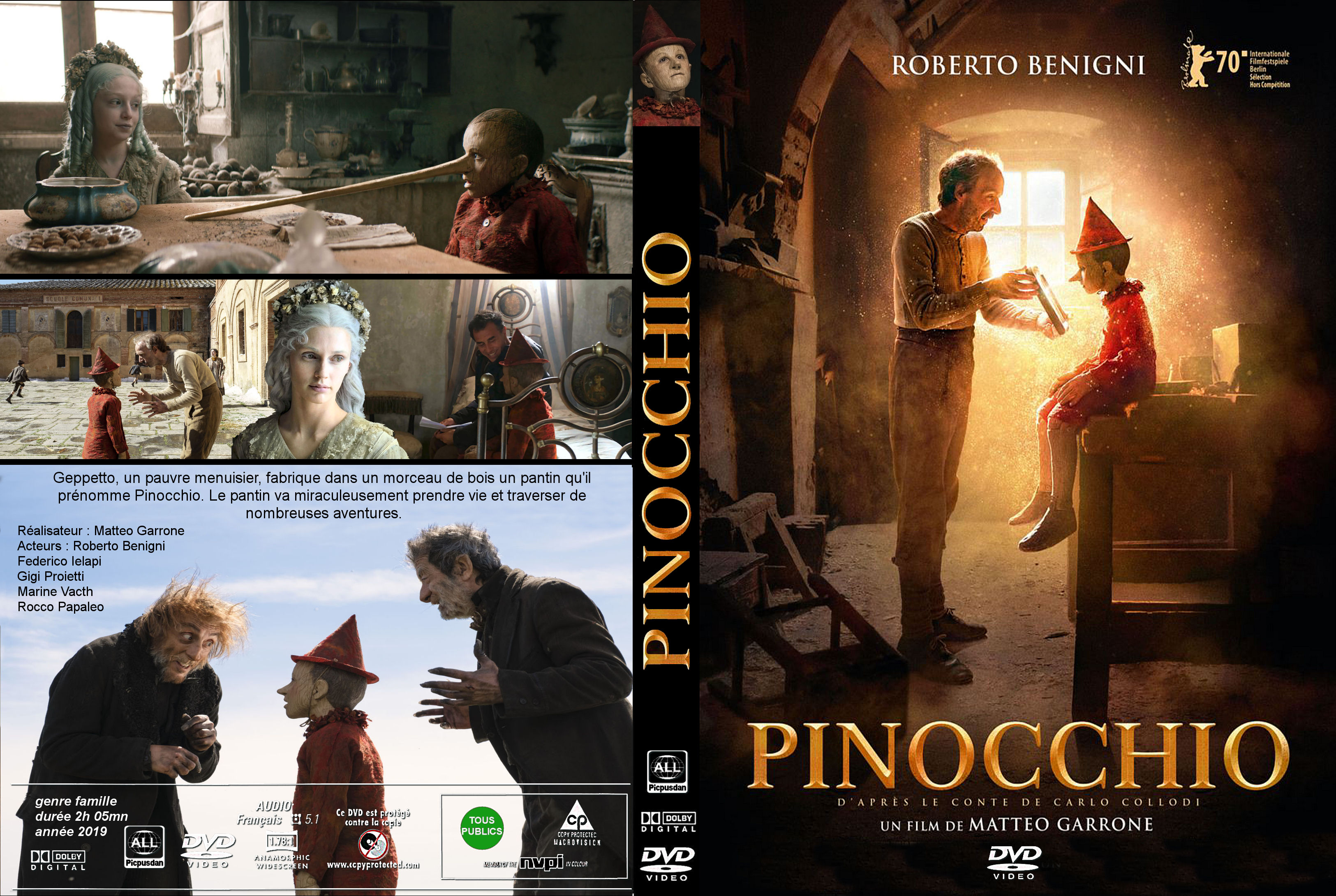 Jaquette DVD Pinocchio (2019) custom