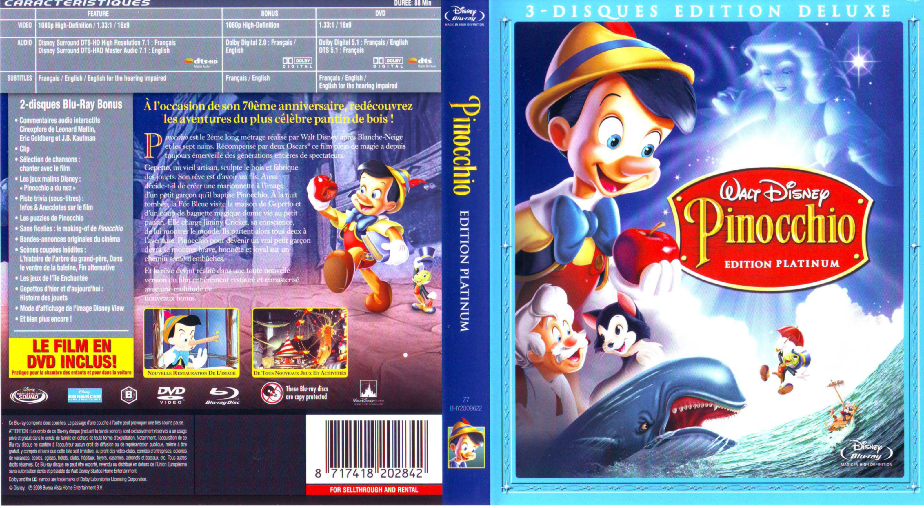 Jaquette DVD Pinocchio (BLU-RAY) v2