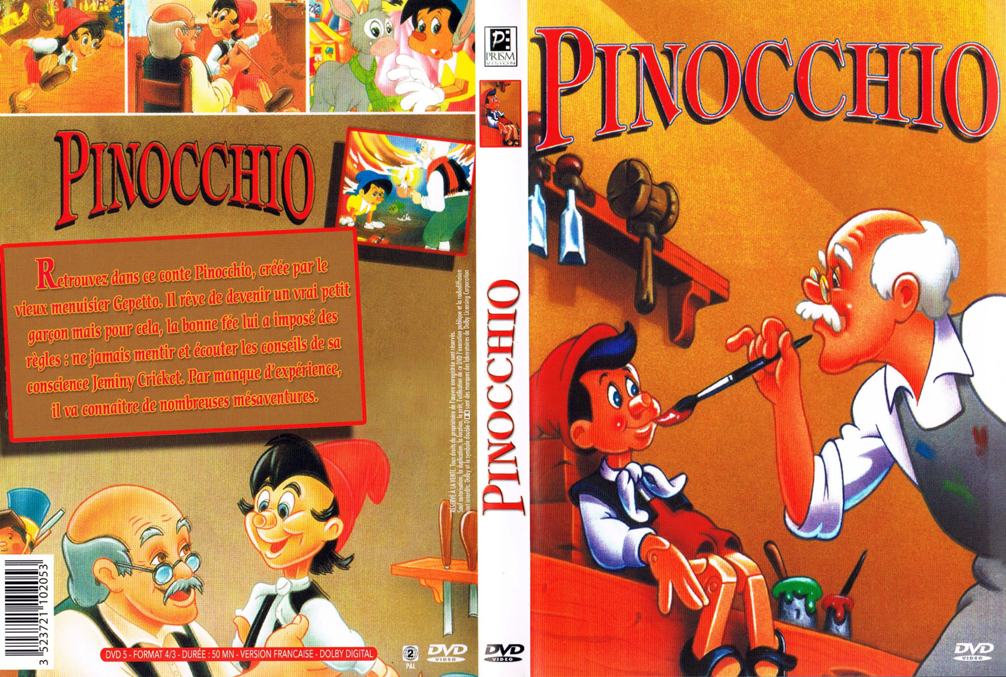 Jaquette DVD Pinocchio (DA)