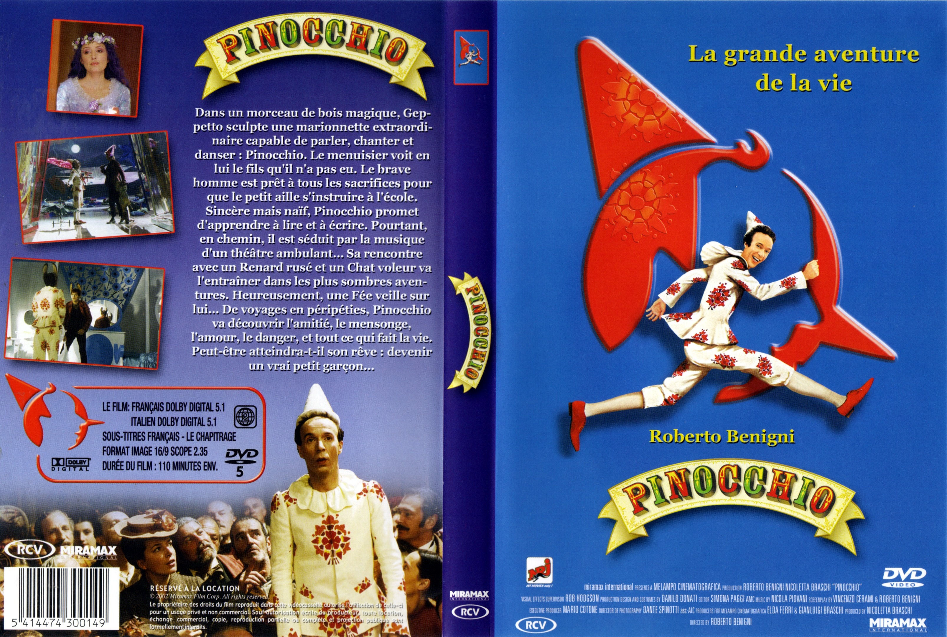 Jaquette DVD Pinocchio (Roberto Benigni)