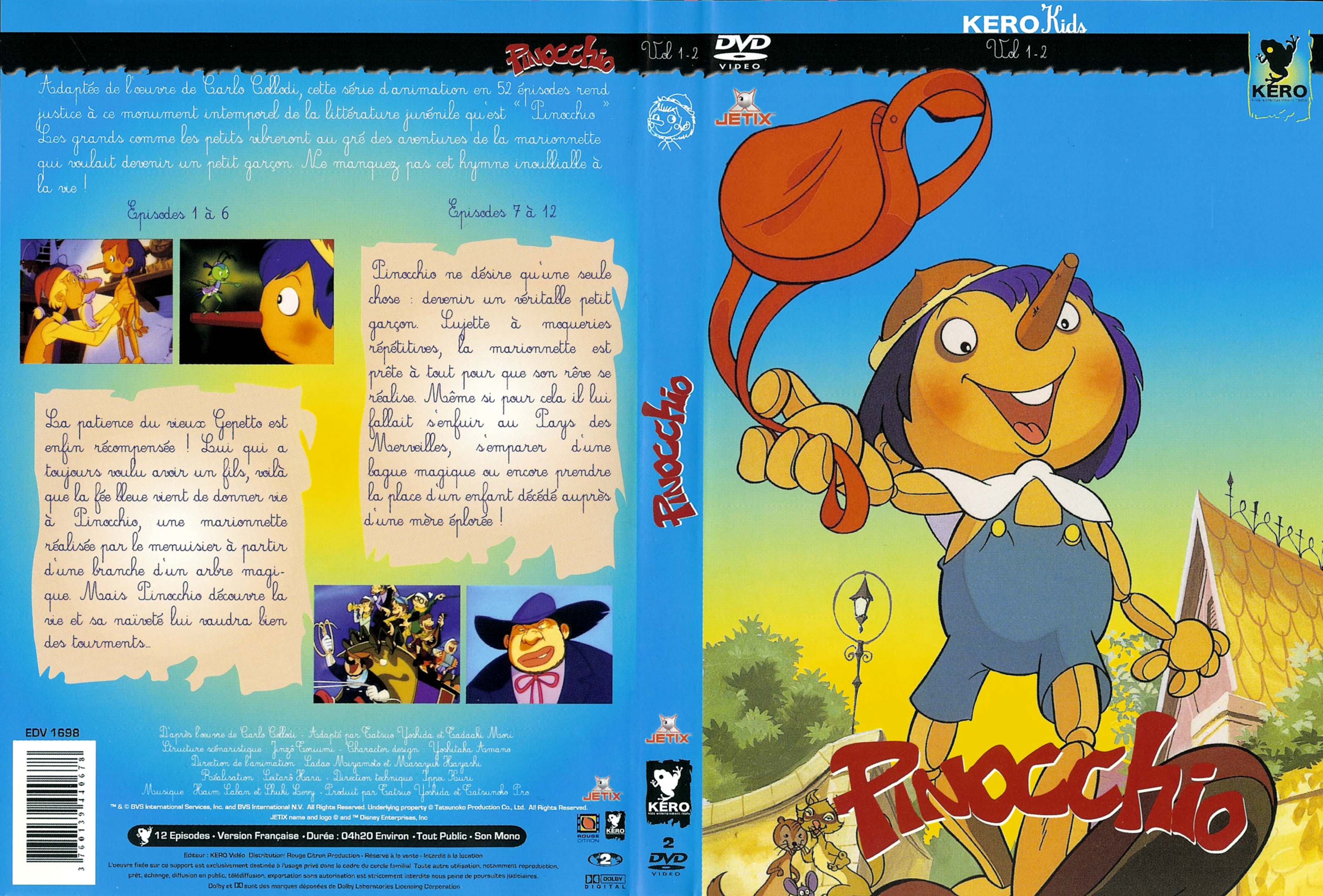Jaquette DVD Pinocchio vol 1 et 2