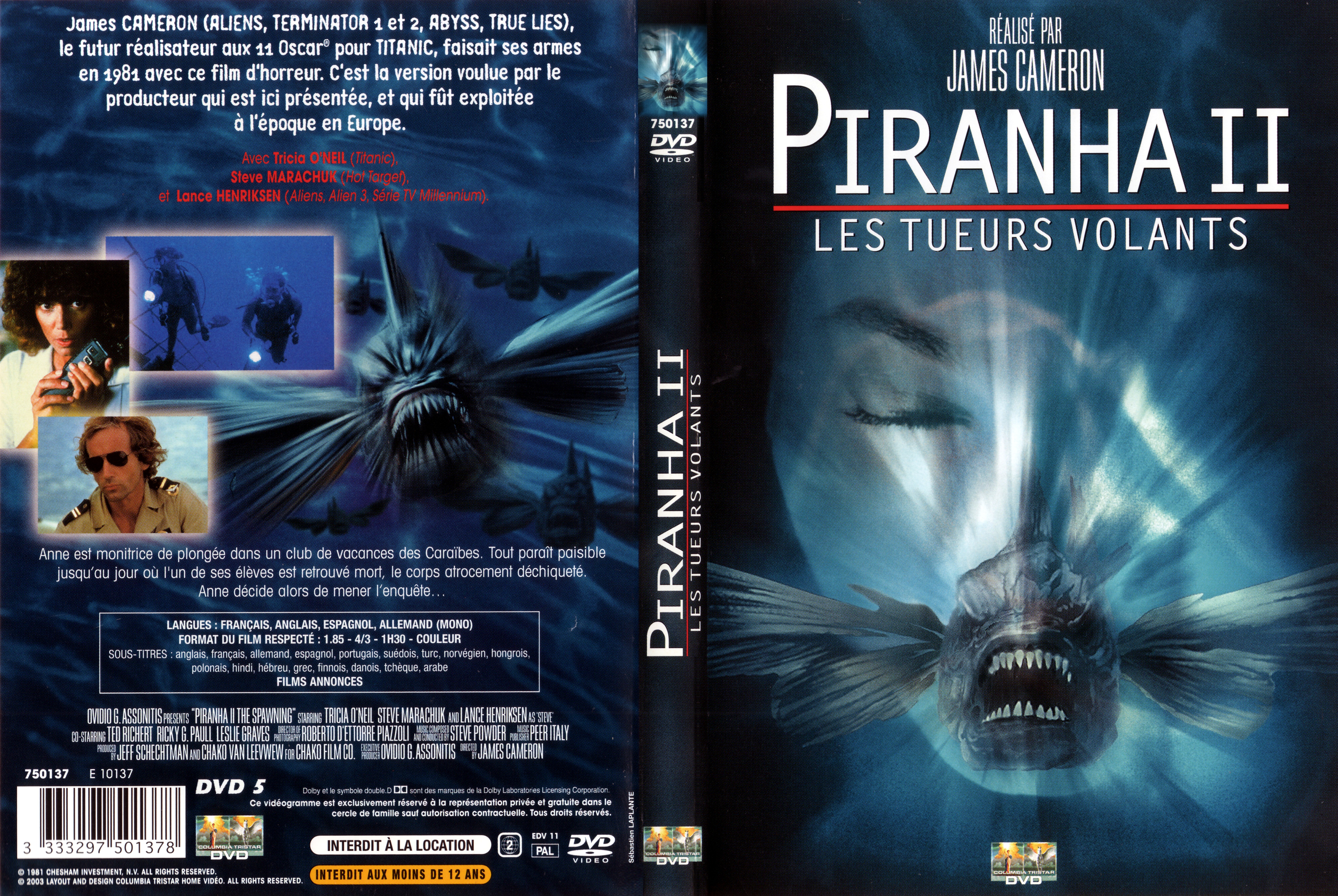 Jaquette DVD Piranha 2 Les Tueurs volants