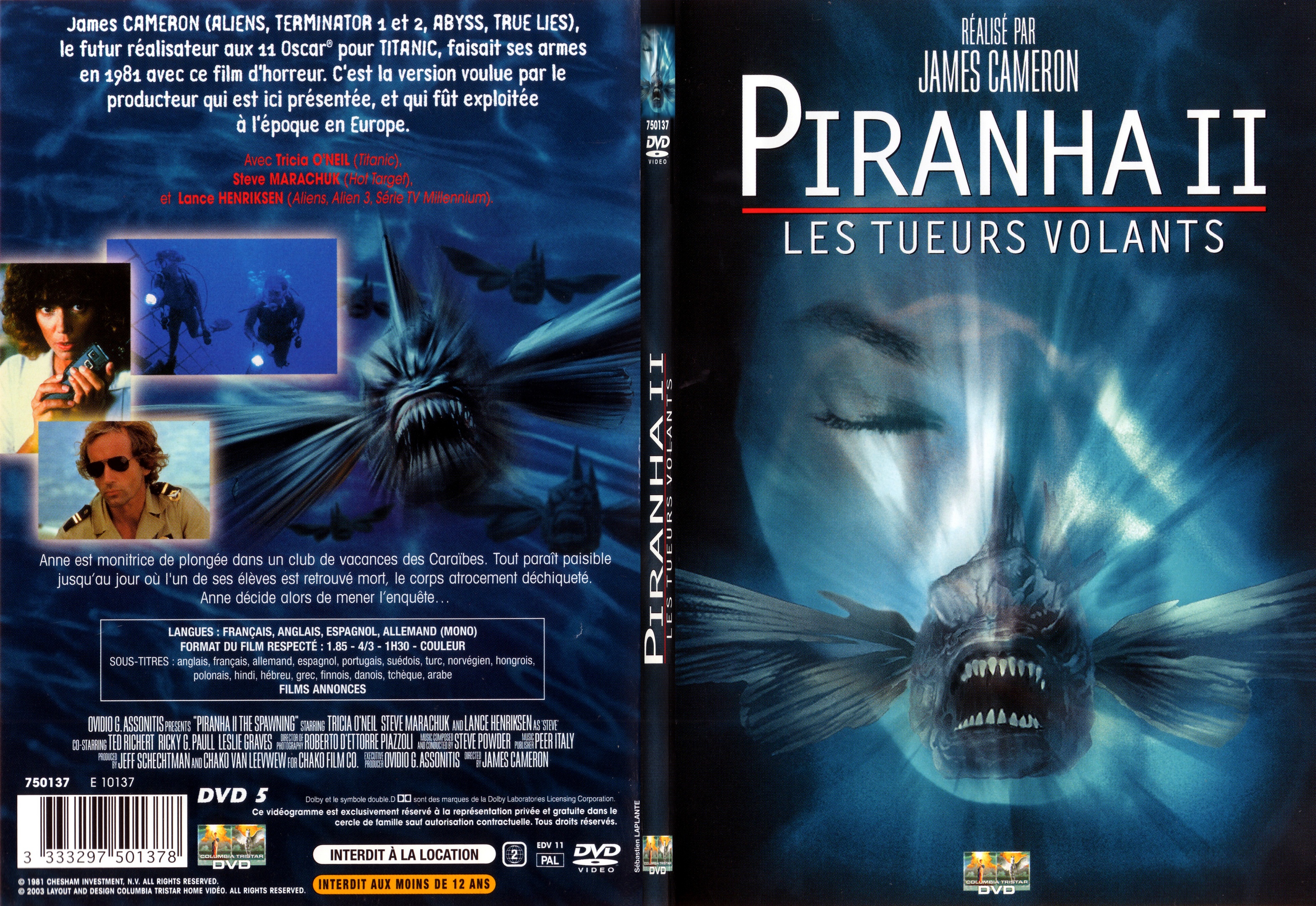 Jaquette DVD Piranha 2 Les Tueurs volants - SLIM