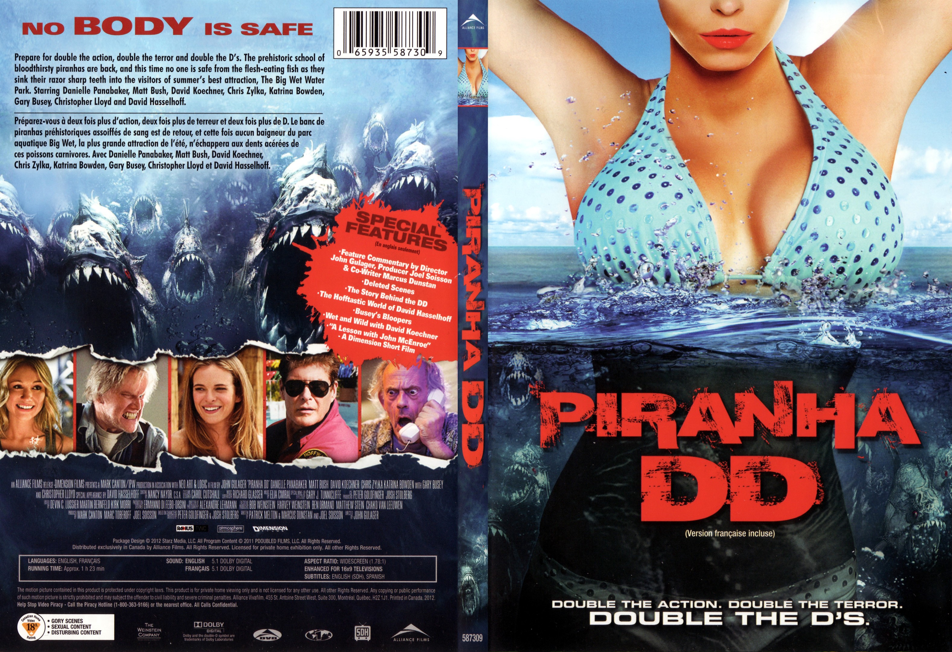 Jaquette DVD Piranha DD (Canadienne) - SLIM