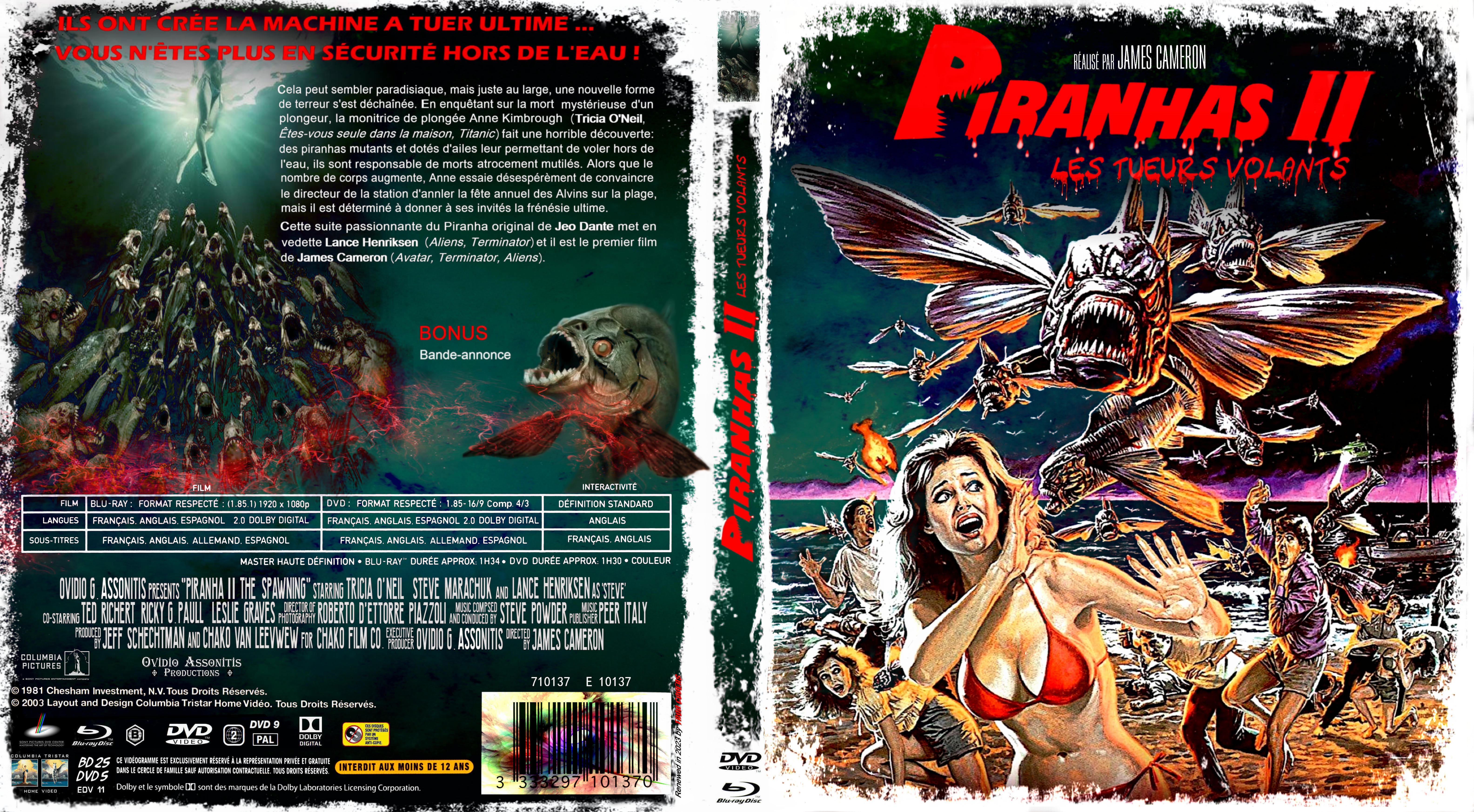 Jaquette DVD Piranhas 2 (1981) custom (BLU-RAY)