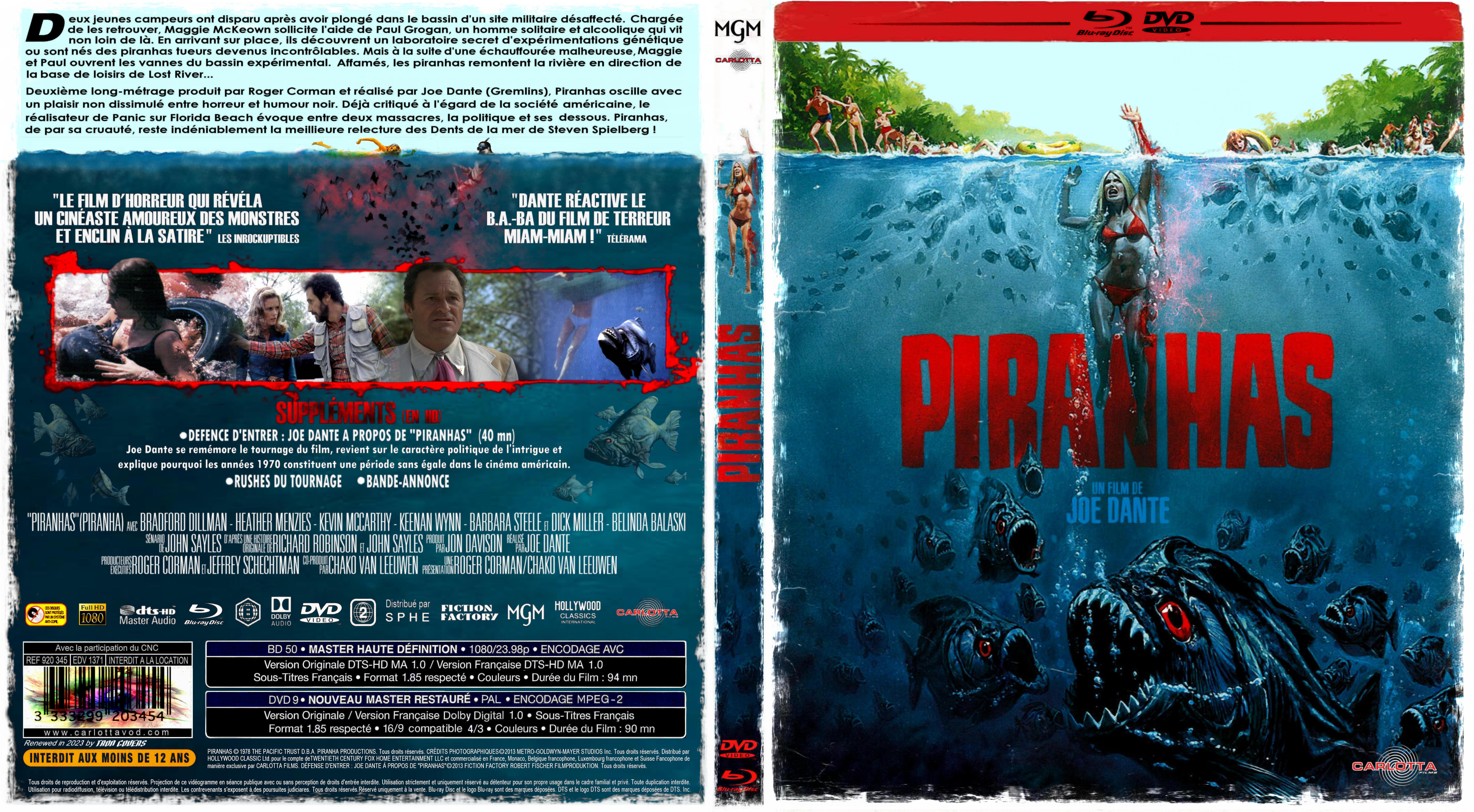 Jaquette DVD Piranhas (1978) custom (BLU-RAY)