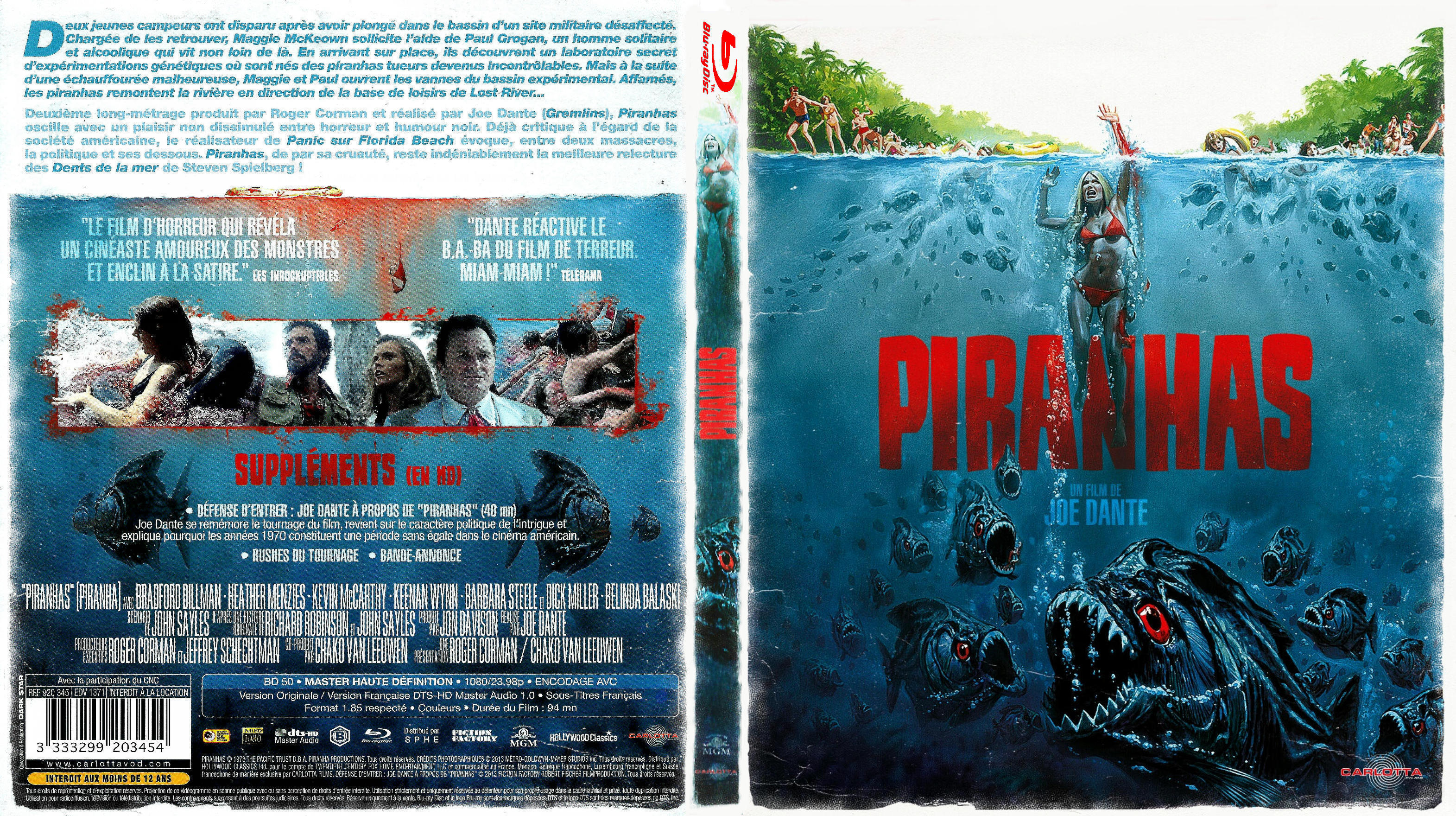 Jaquette DVD Piranhas custom (BLU-RAY)