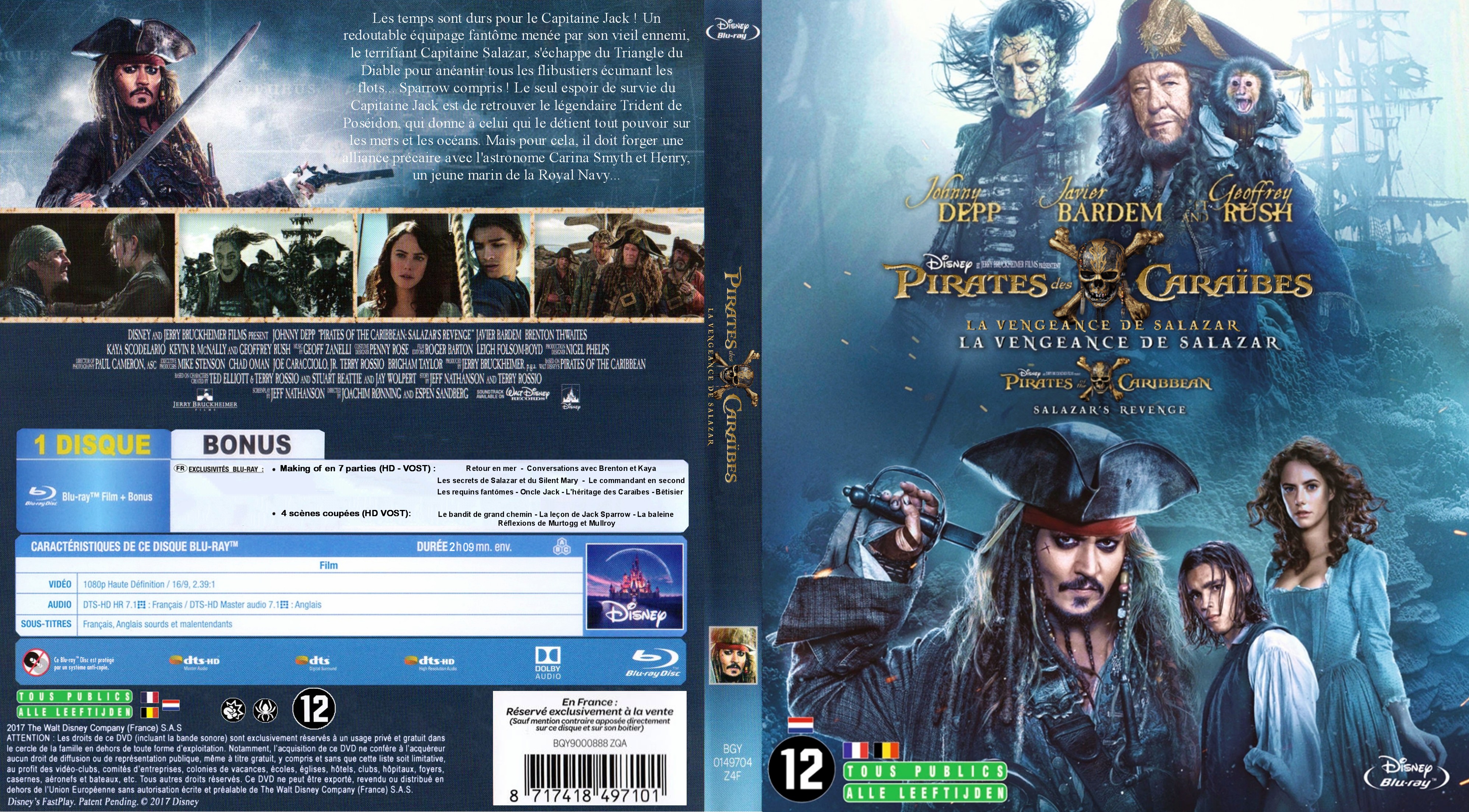 Jaquette DVD Pirates des Caraibes : La Vengeance de Salazar (BLU-RAY) v2
