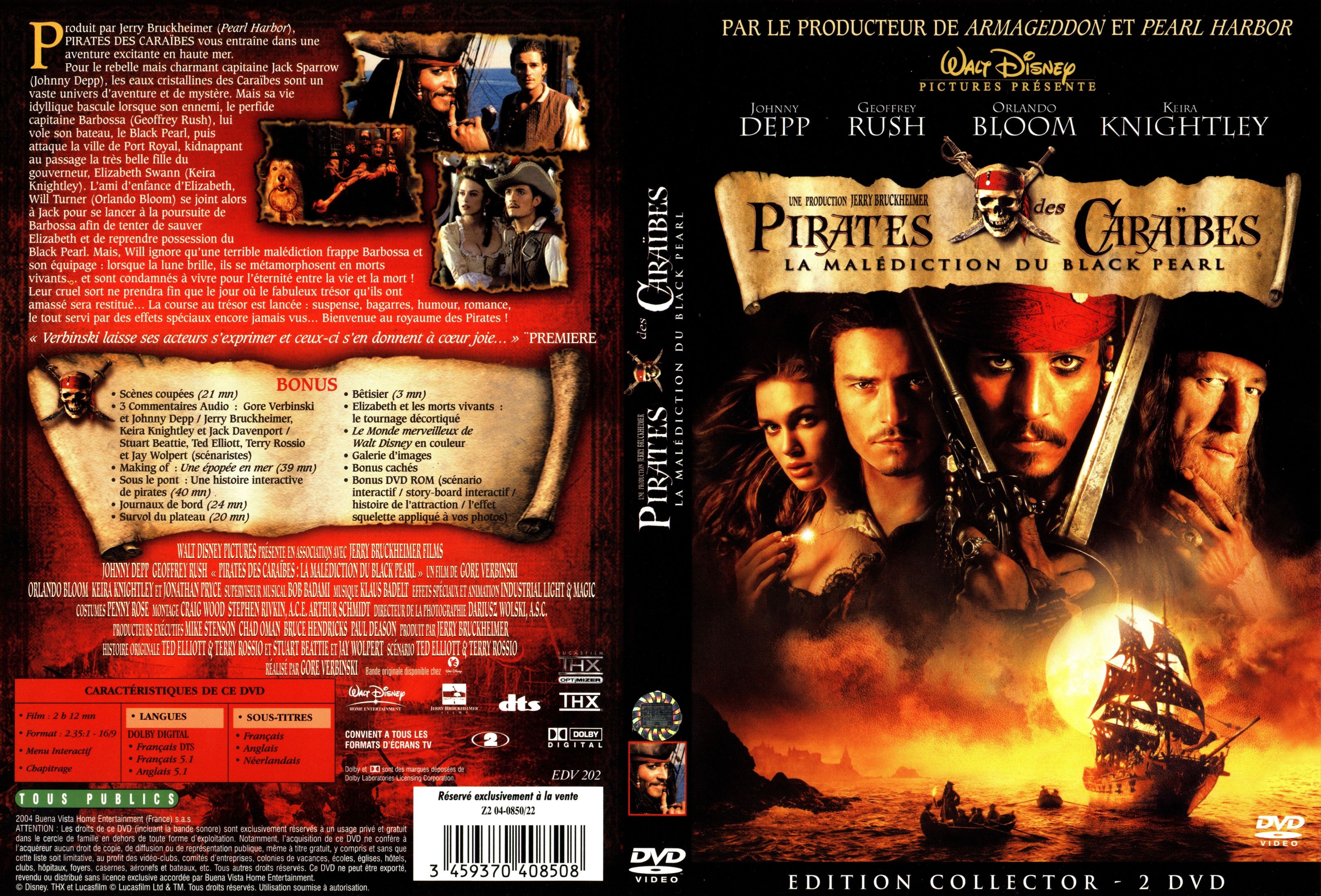 Jaquette DVD Pirates des caraibes