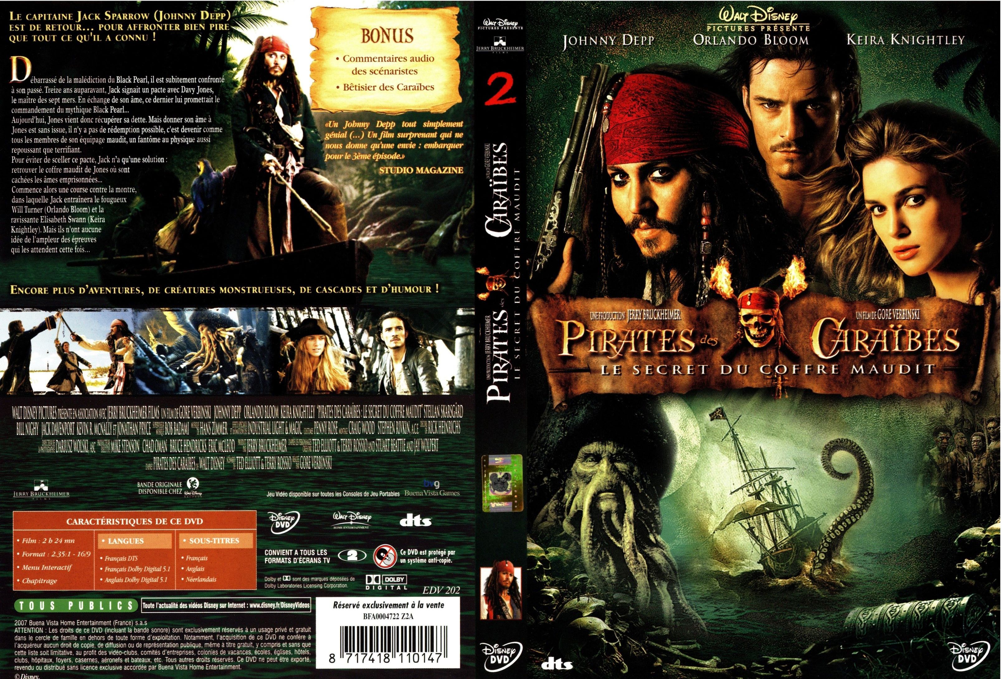 Jaquette DVD Pirates des caraibes 2