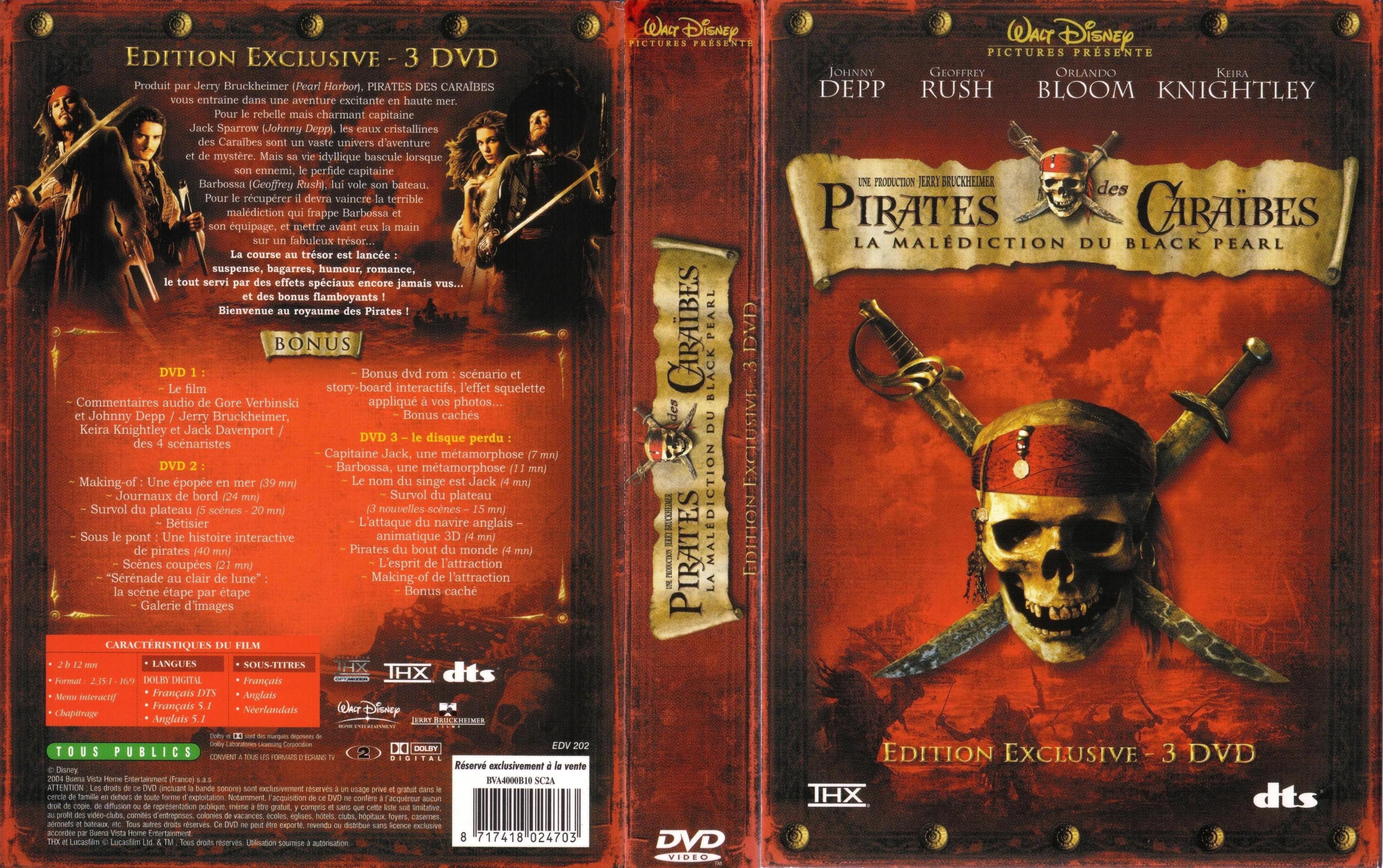 Jaquette DVD Pirates des caraibes COFFRET