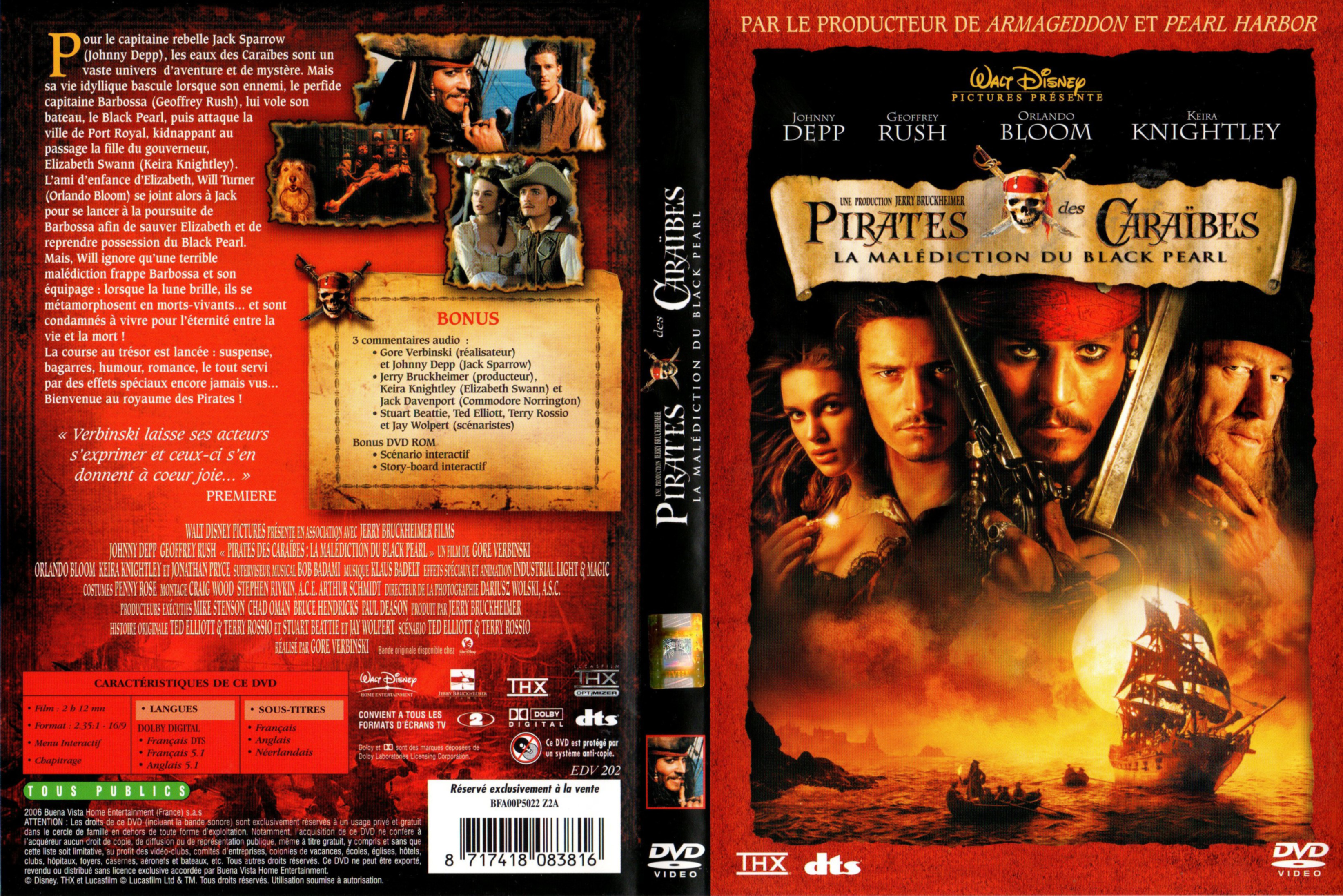 Jaquette DVD Pirates des caraibes v2