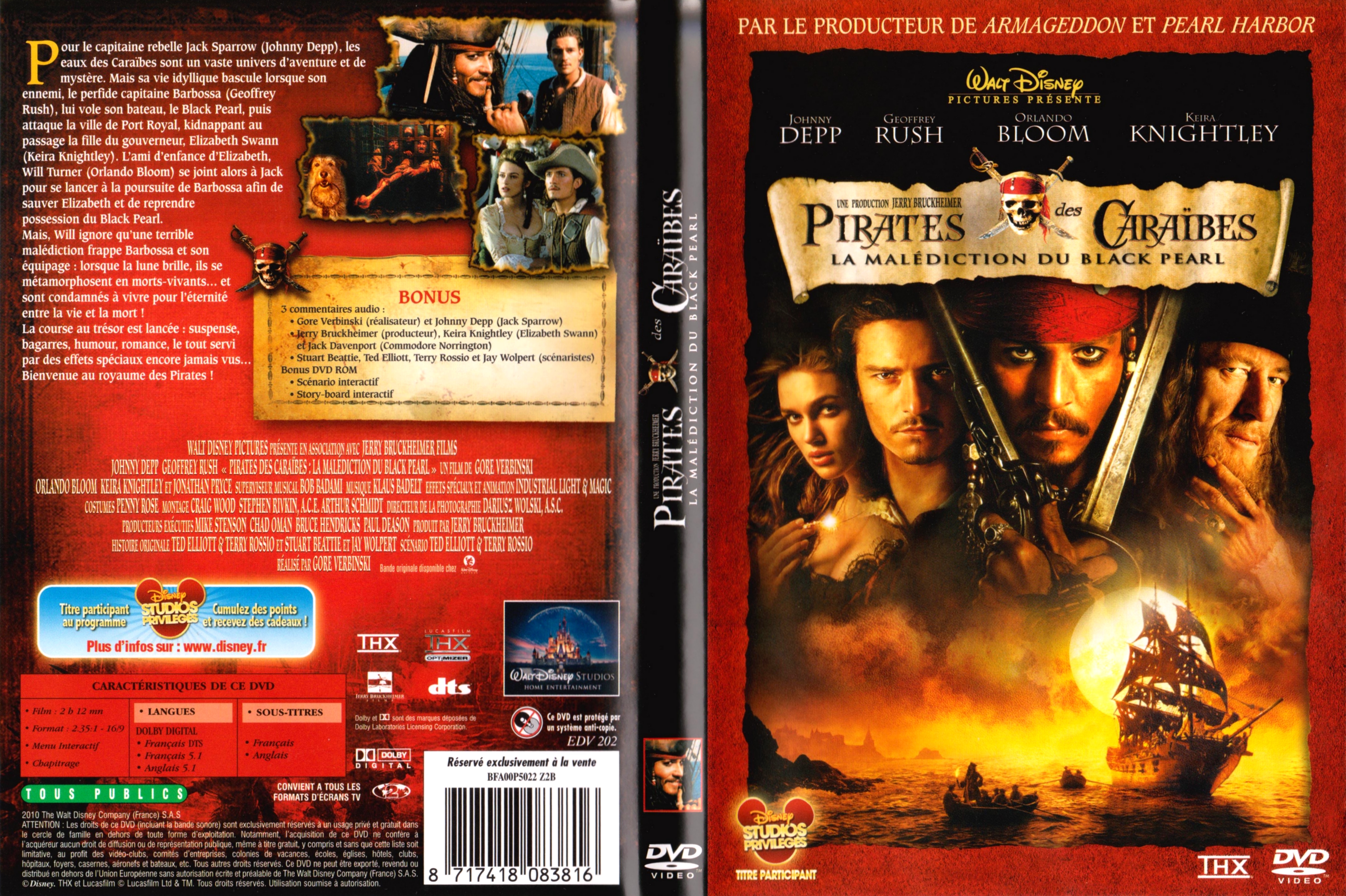 Jaquette DVD Pirates des caraibes v3