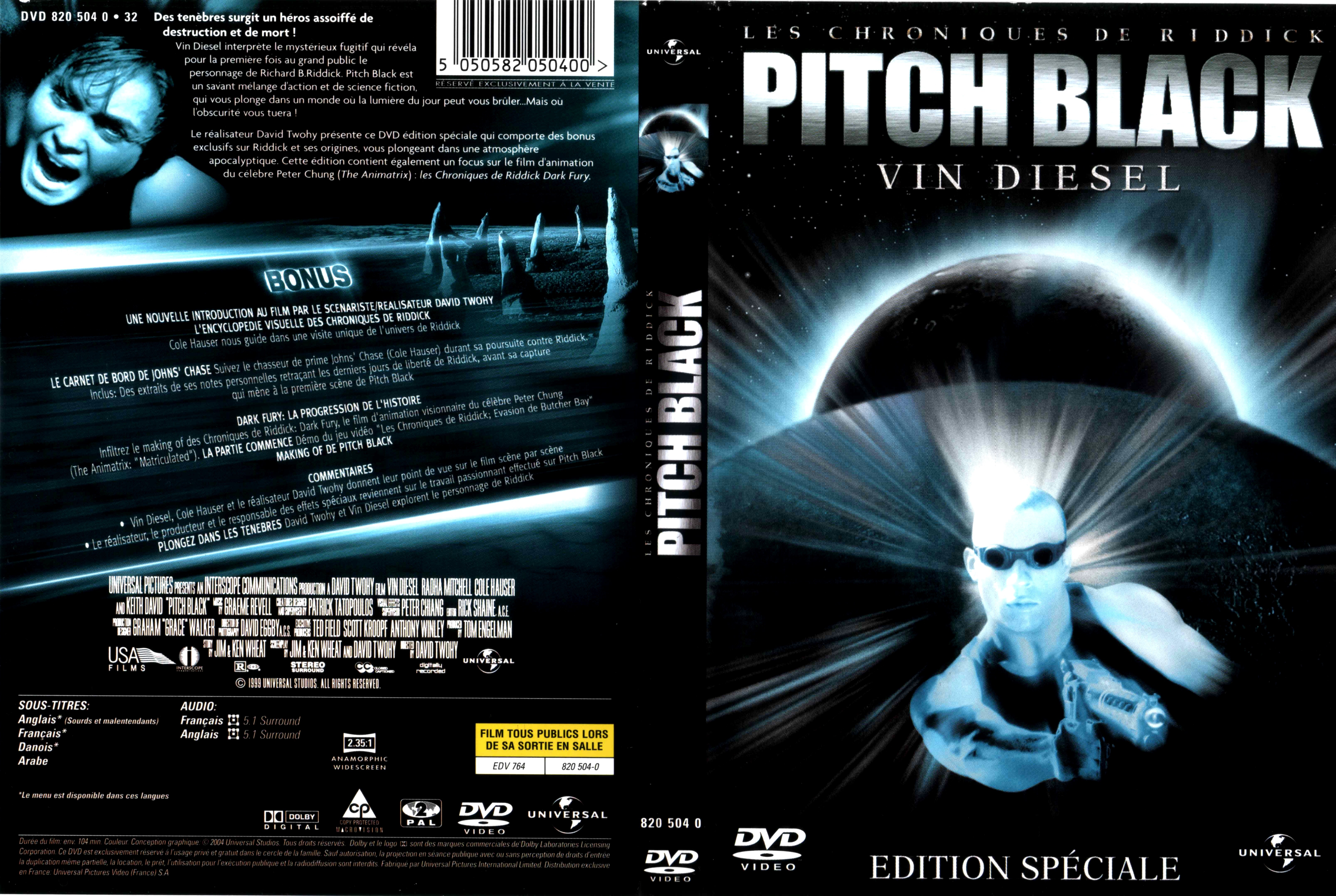 Jaquette DVD Pitch Black v2