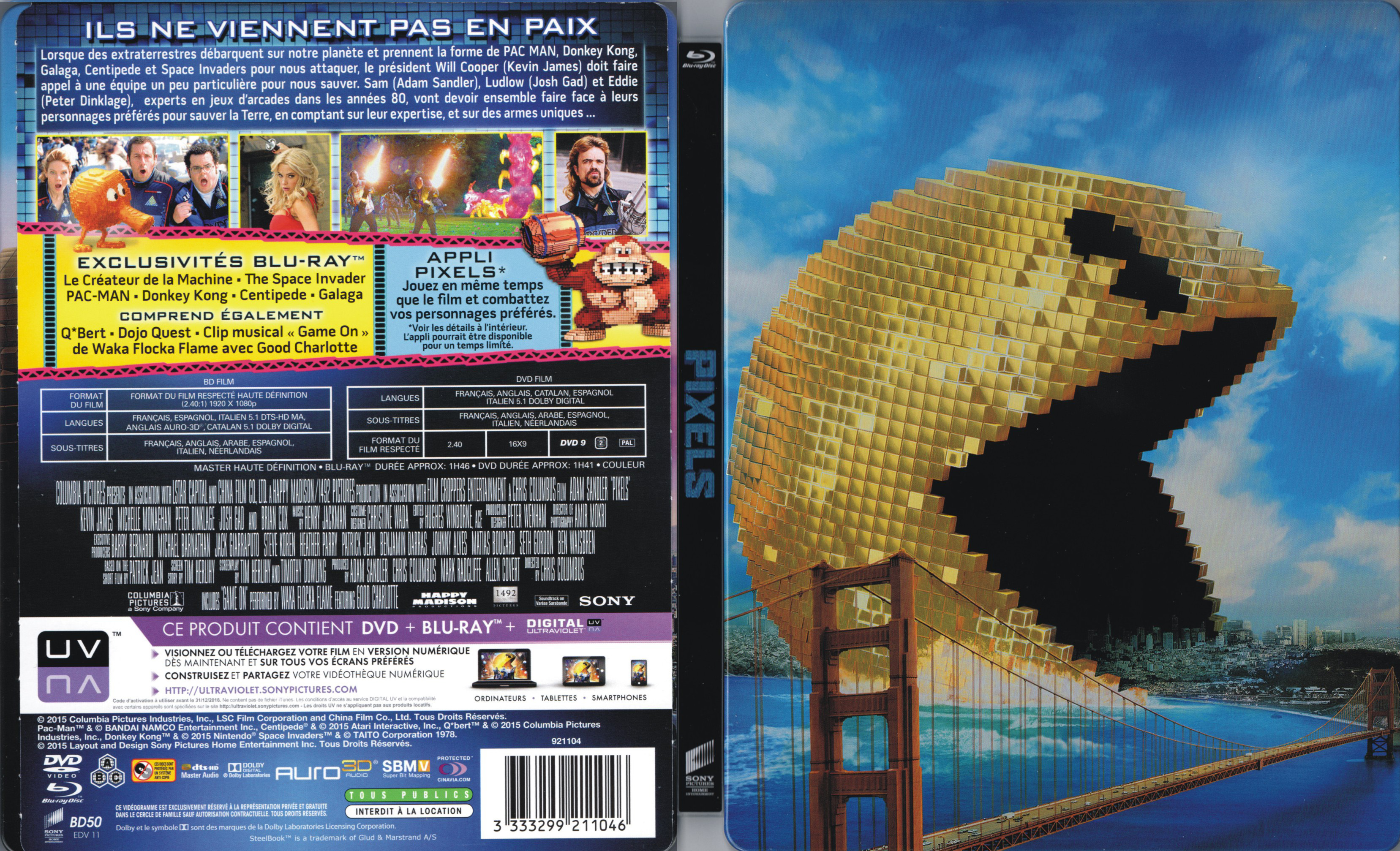 Jaquette DVD Pixels (BLU-RAY) v2