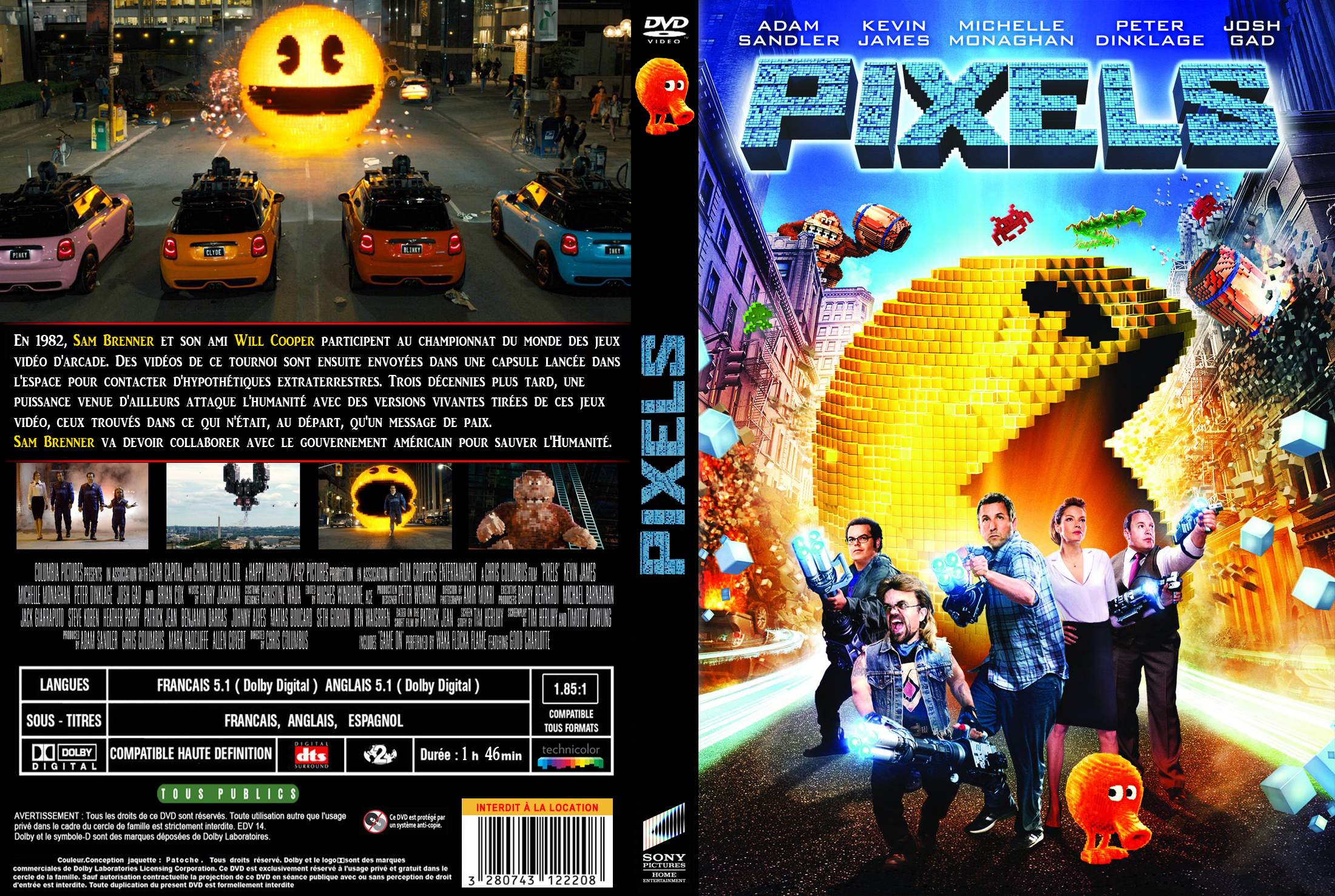 Jaquette DVD Pixels custom