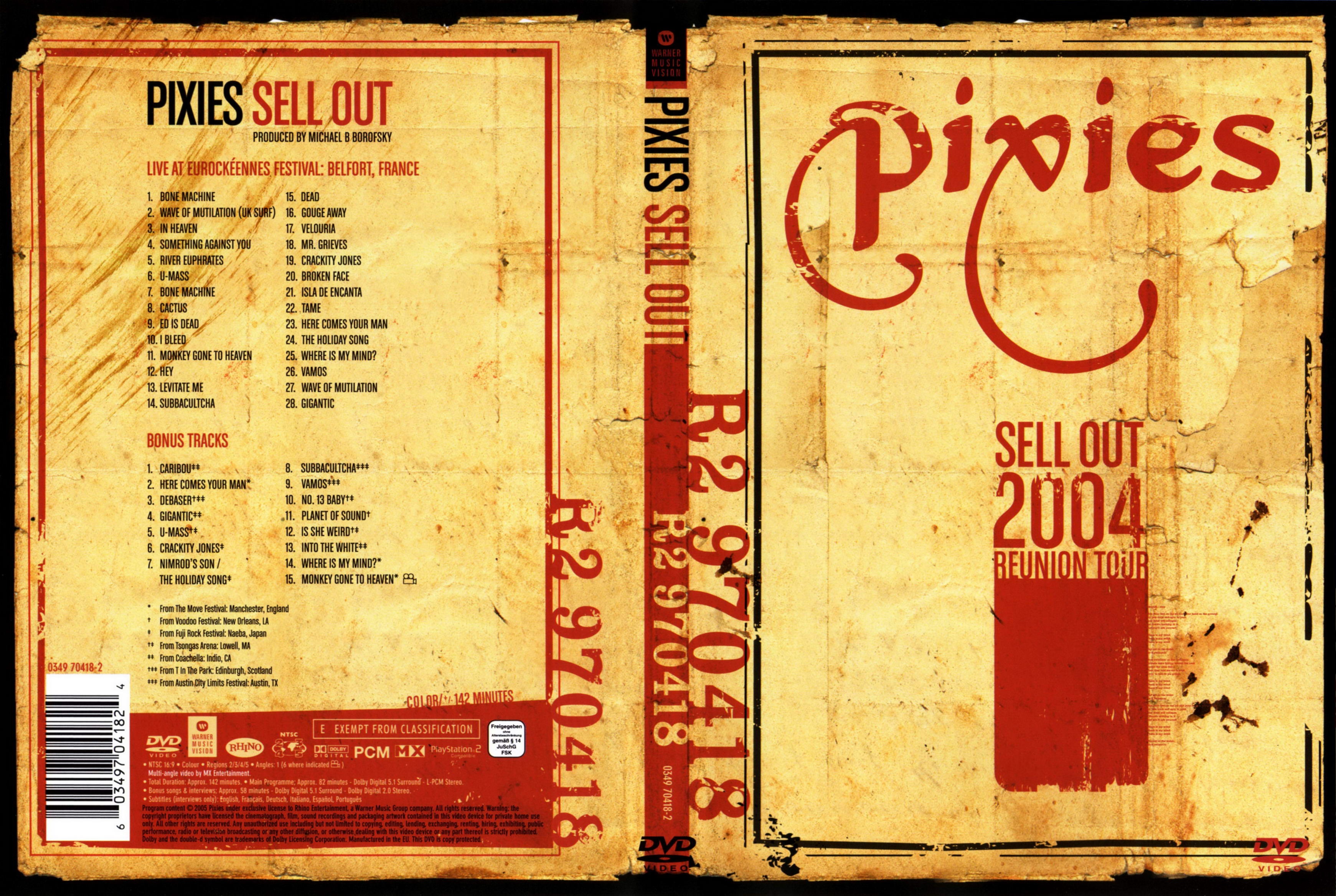 Jaquette DVD Pixies Sell out 2004