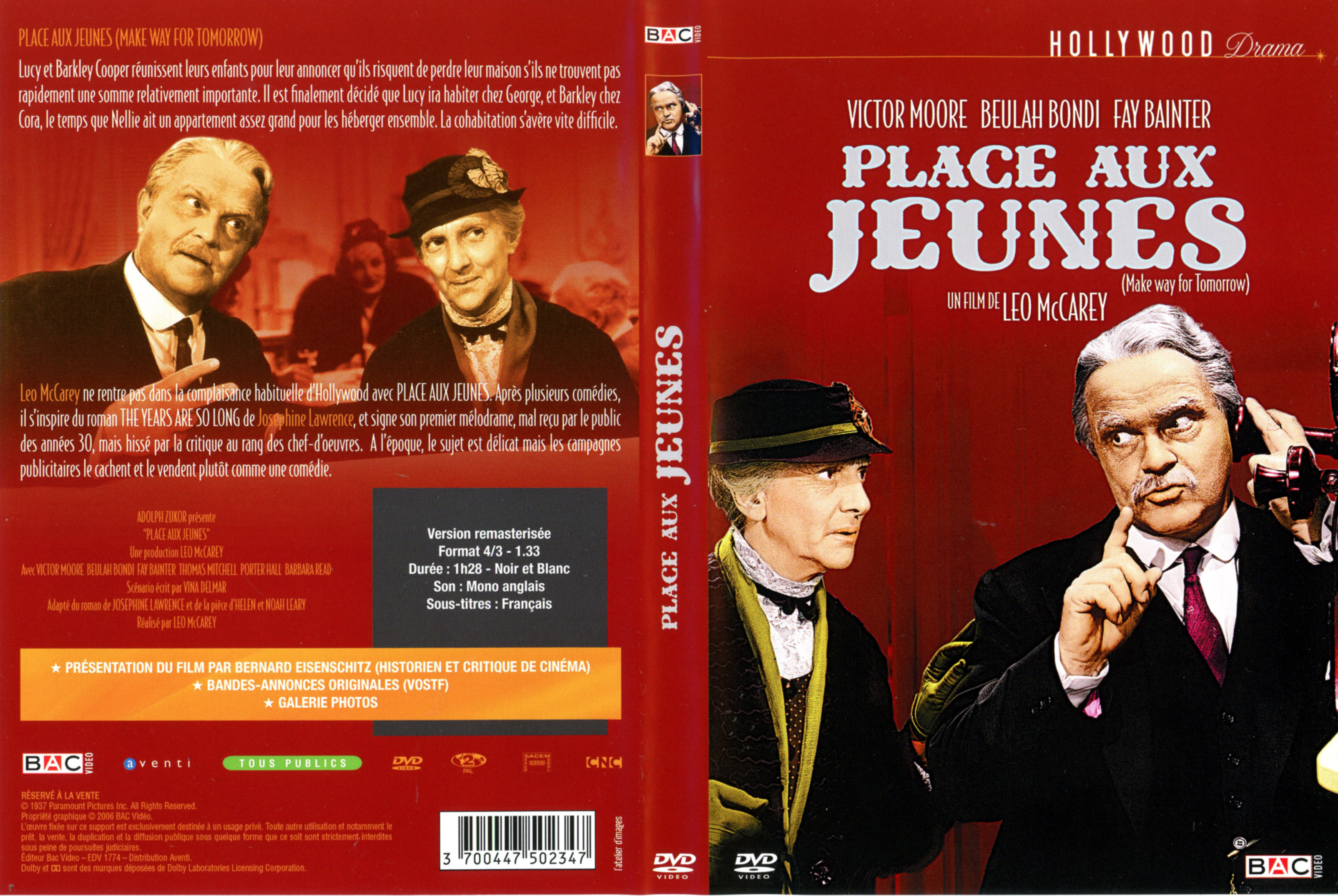 Jaquette DVD Place aux jeunes