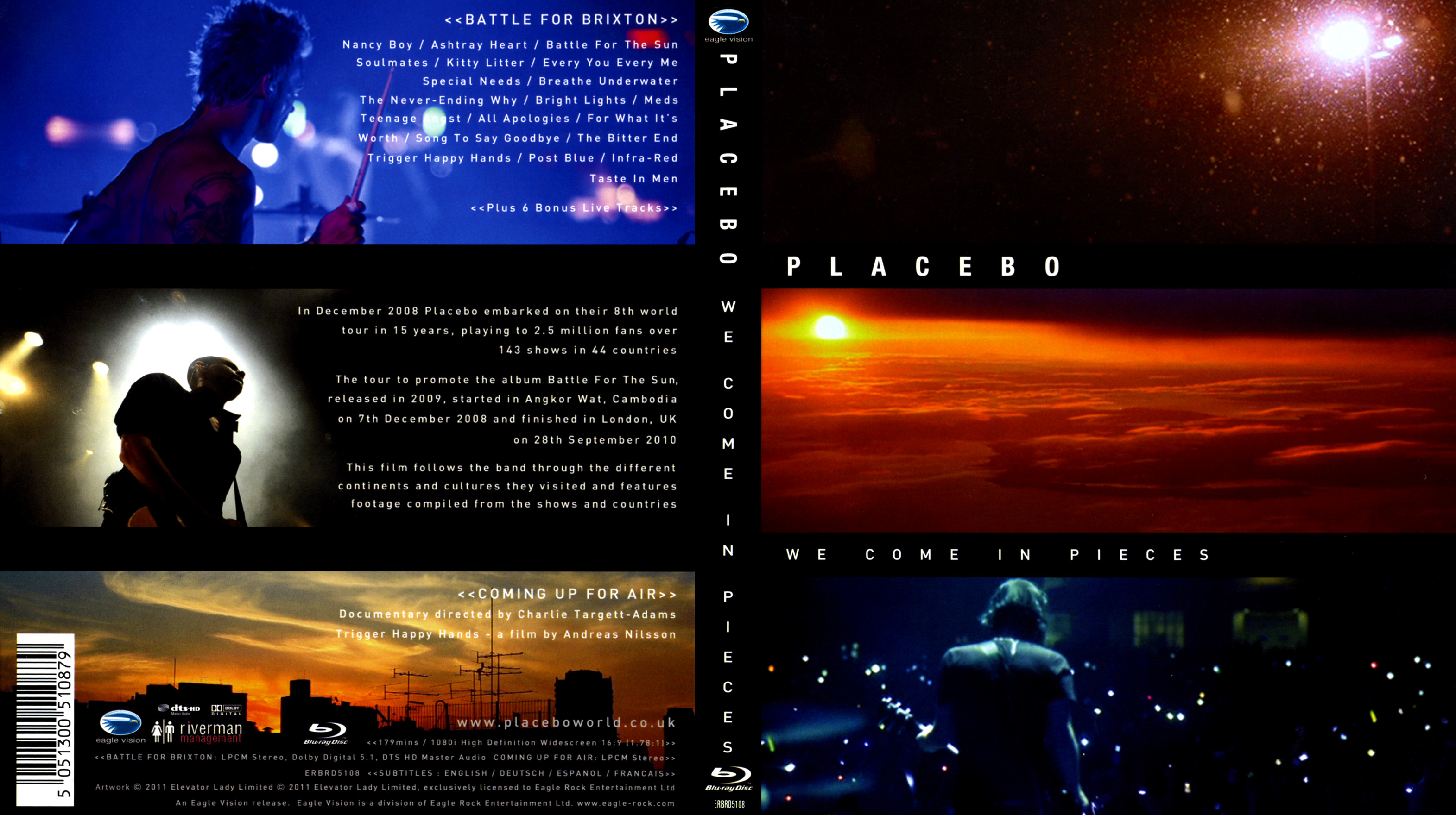 Jaquette DVD Placebo We come in pieces (BLU-RAY)