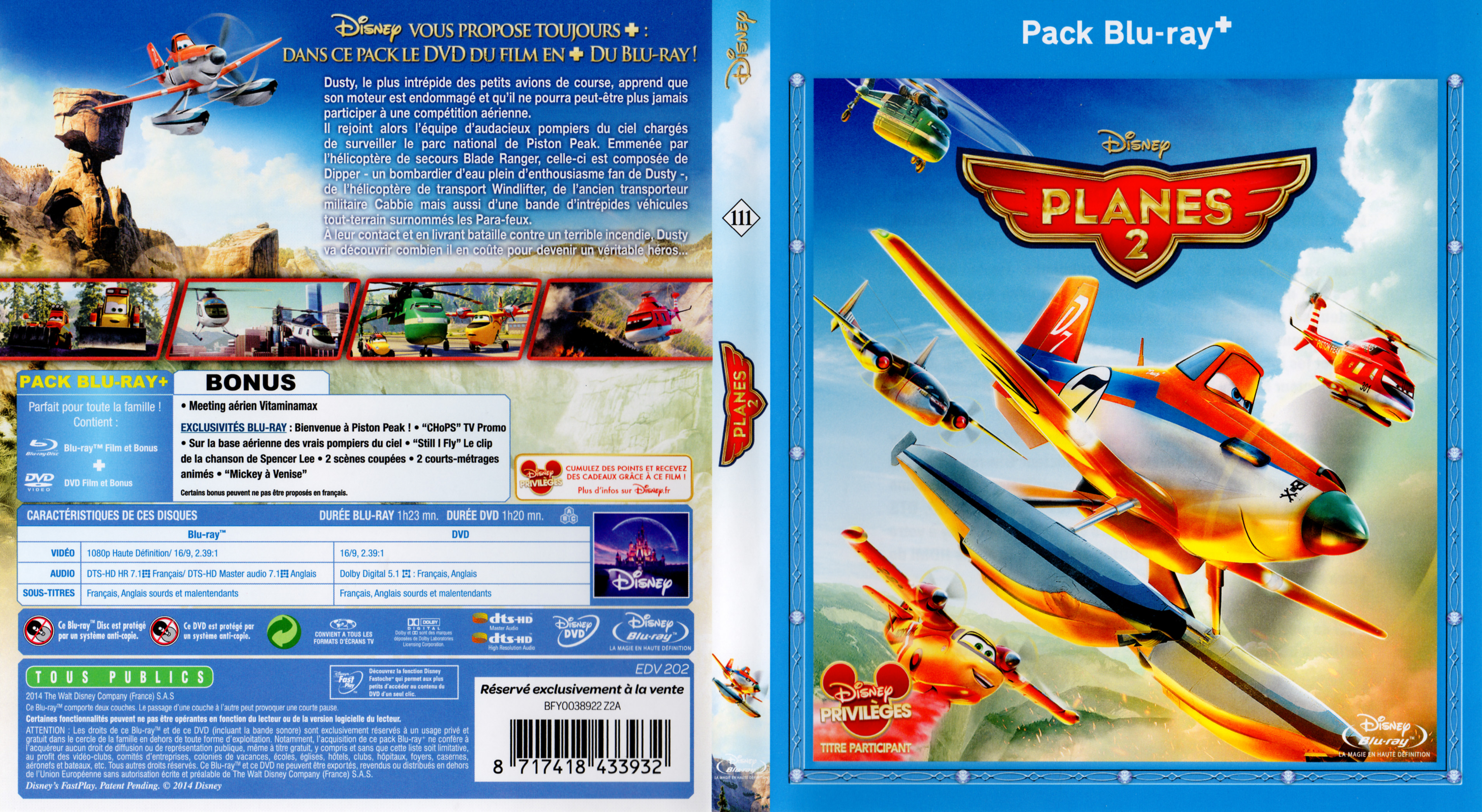 Jaquette DVD Planes 2 (BLU-RAY)