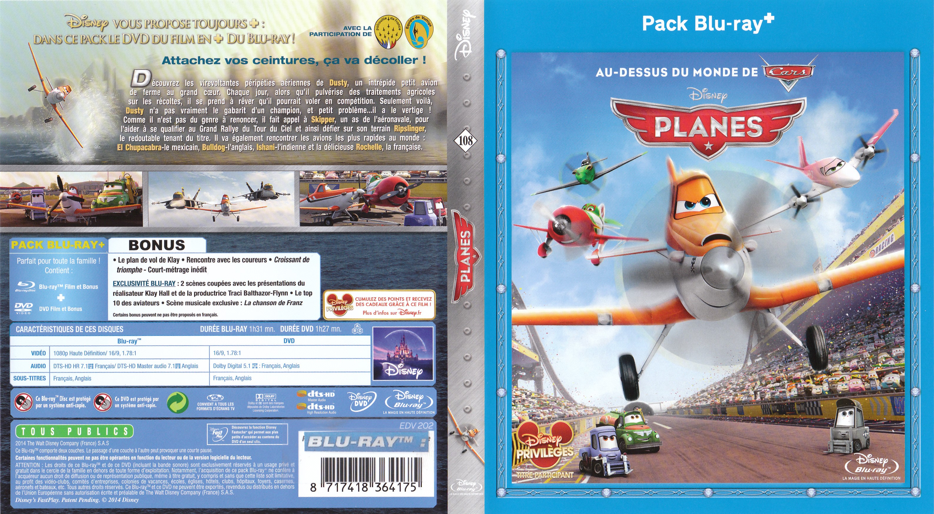 Jaquette DVD Planes (BLU-RAY)