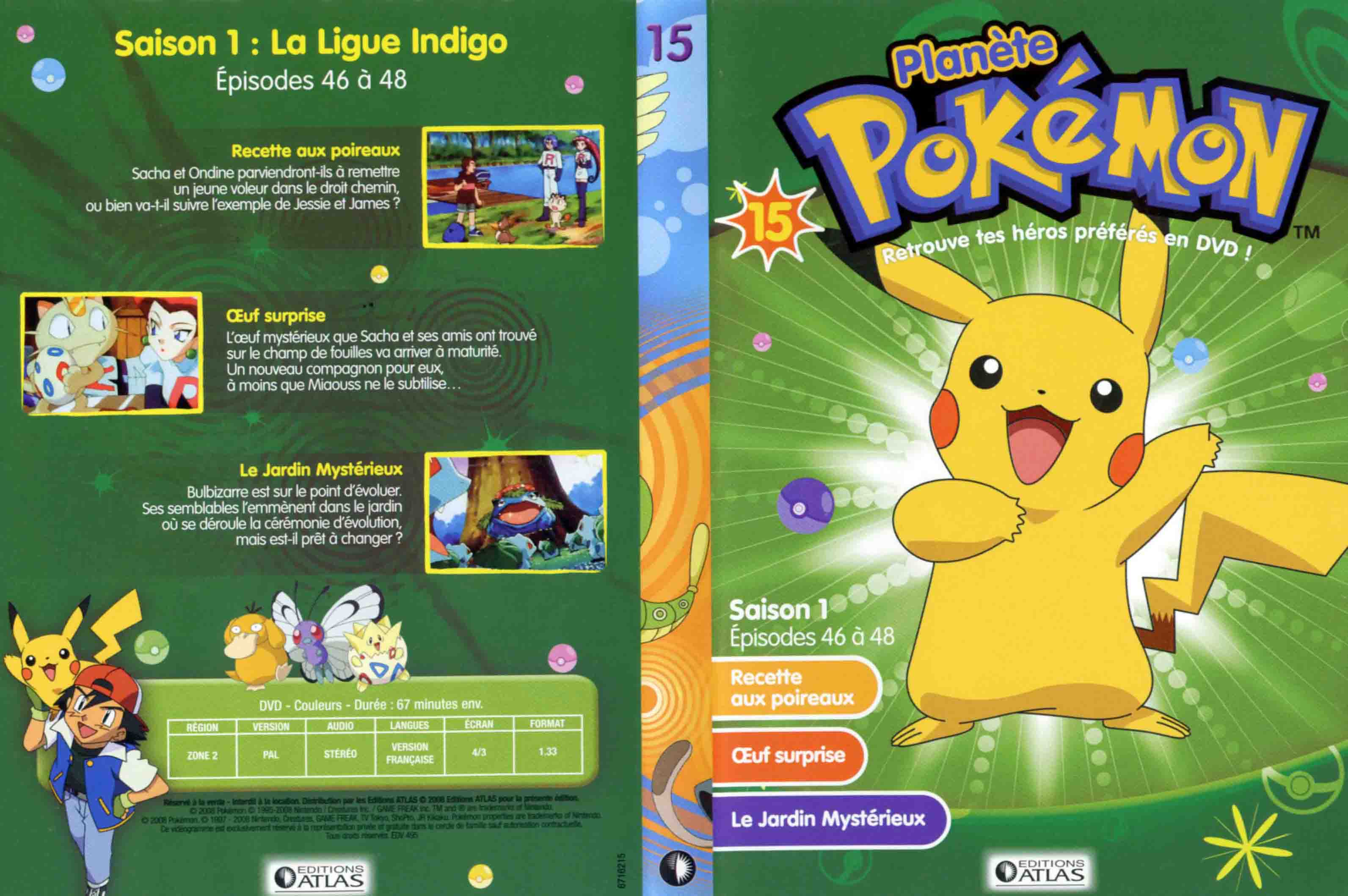 Jaquette DVD Planete Pokemon vol 15