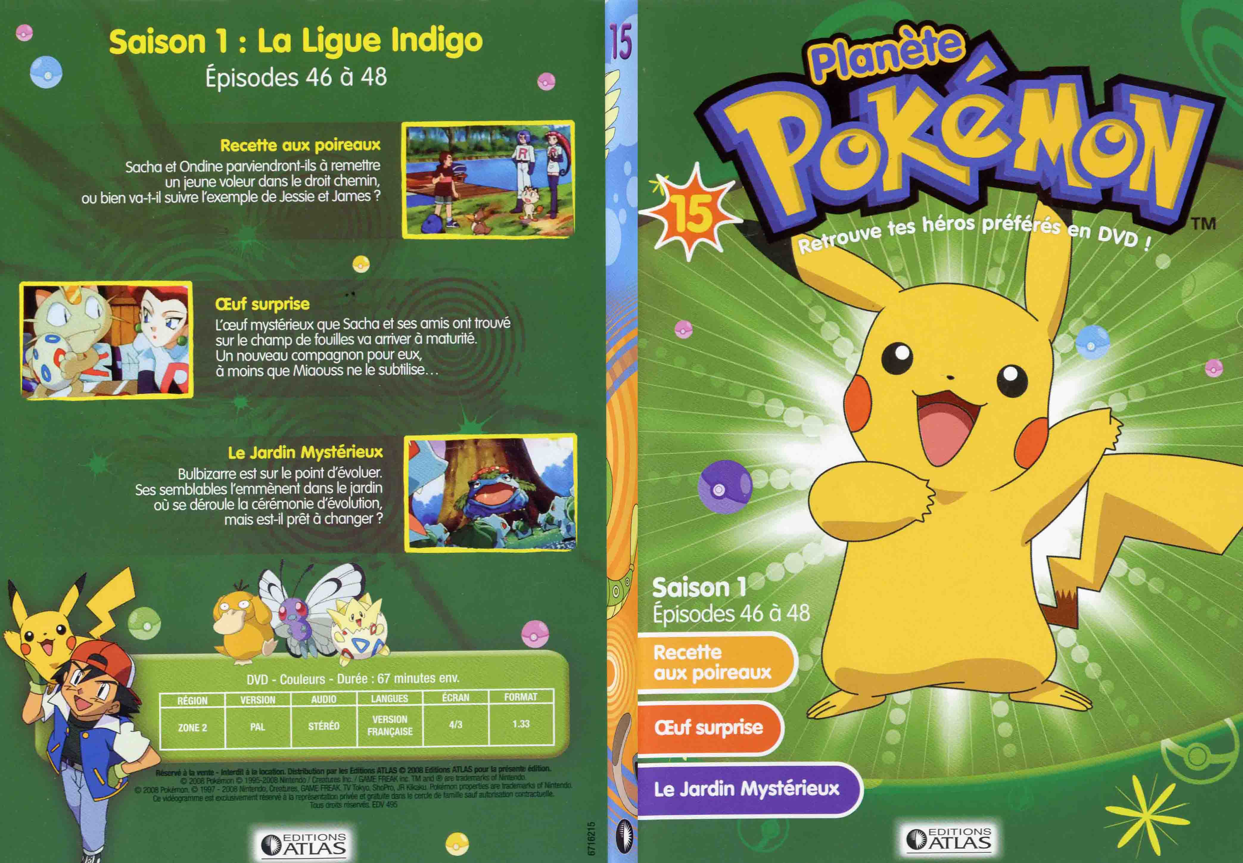 Jaquette DVD Planete Pokemon vol 15 - SLIM