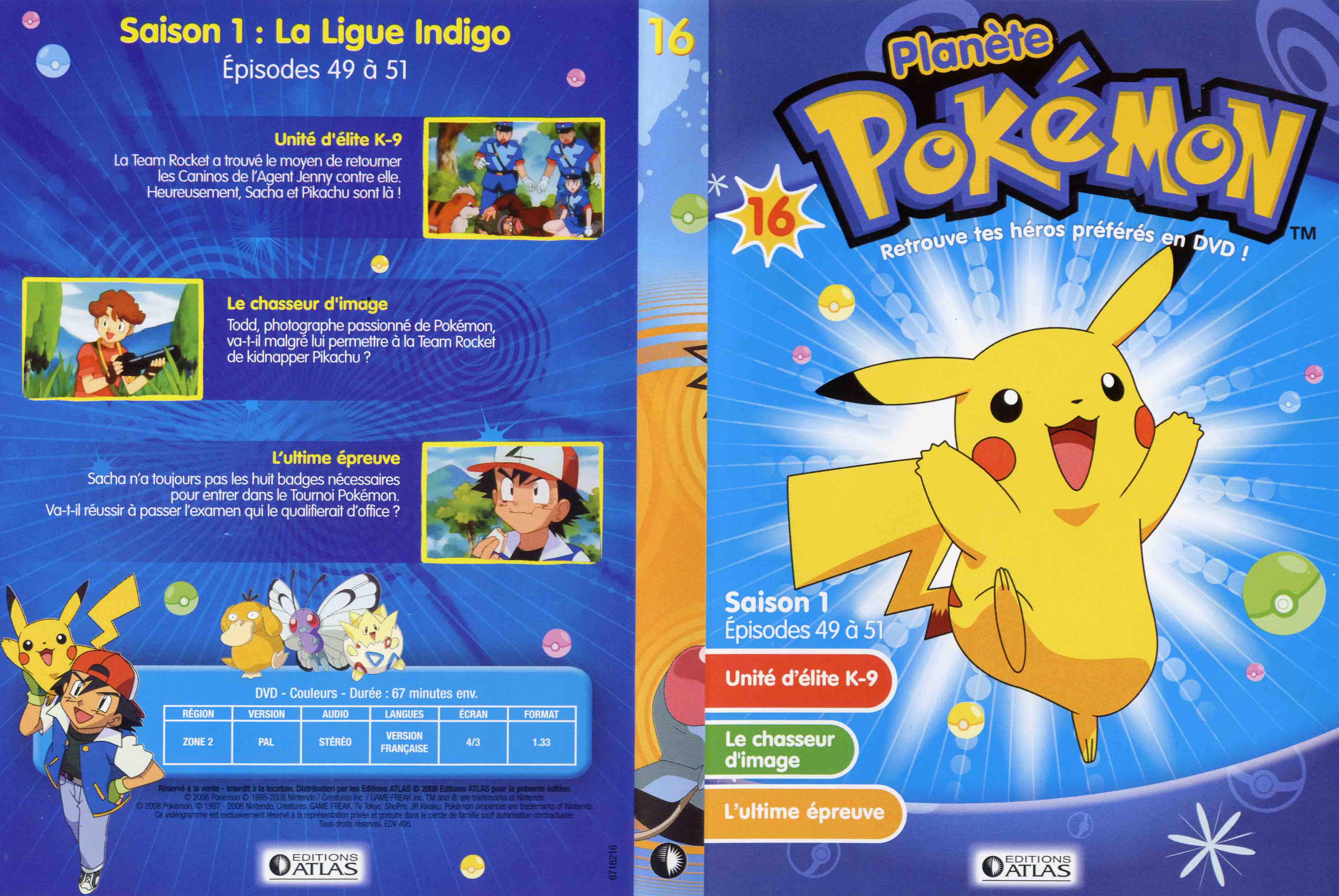 Jaquette DVD Planete Pokemon vol 16