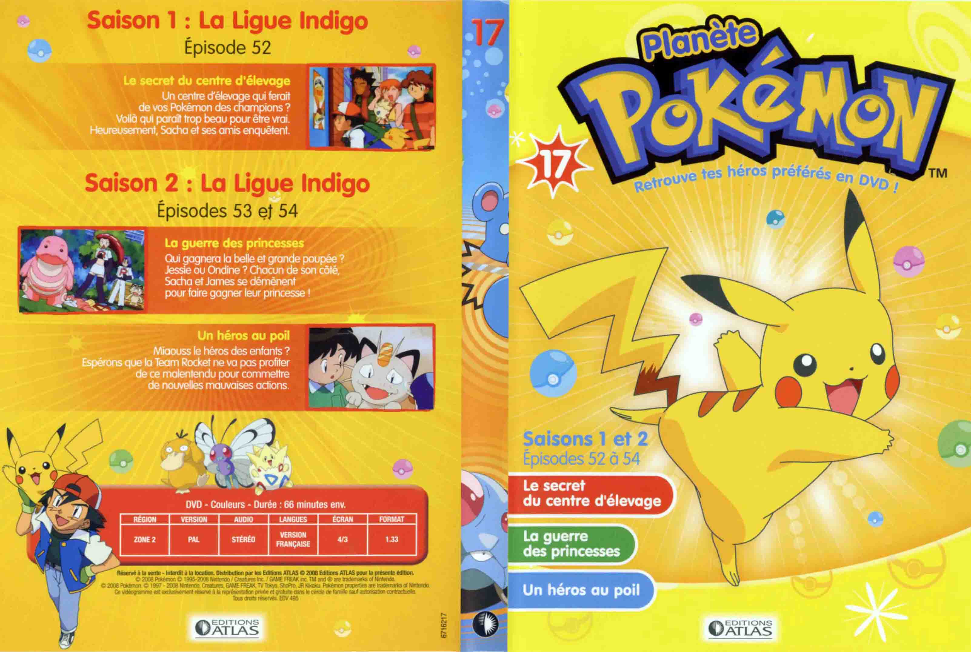 Jaquette DVD Planete Pokemon vol 17