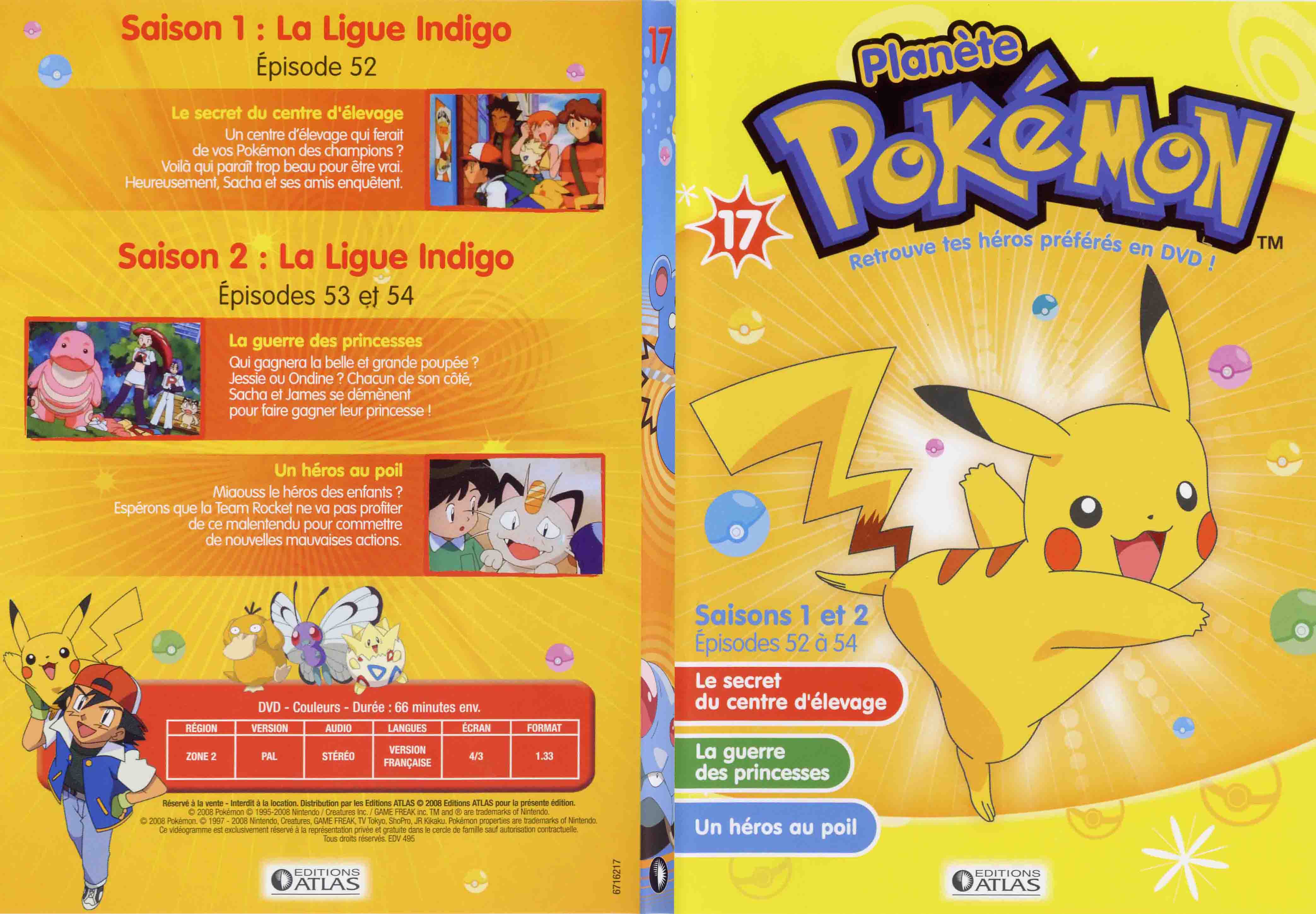 Jaquette DVD Planete Pokemon vol 17 - SLIM