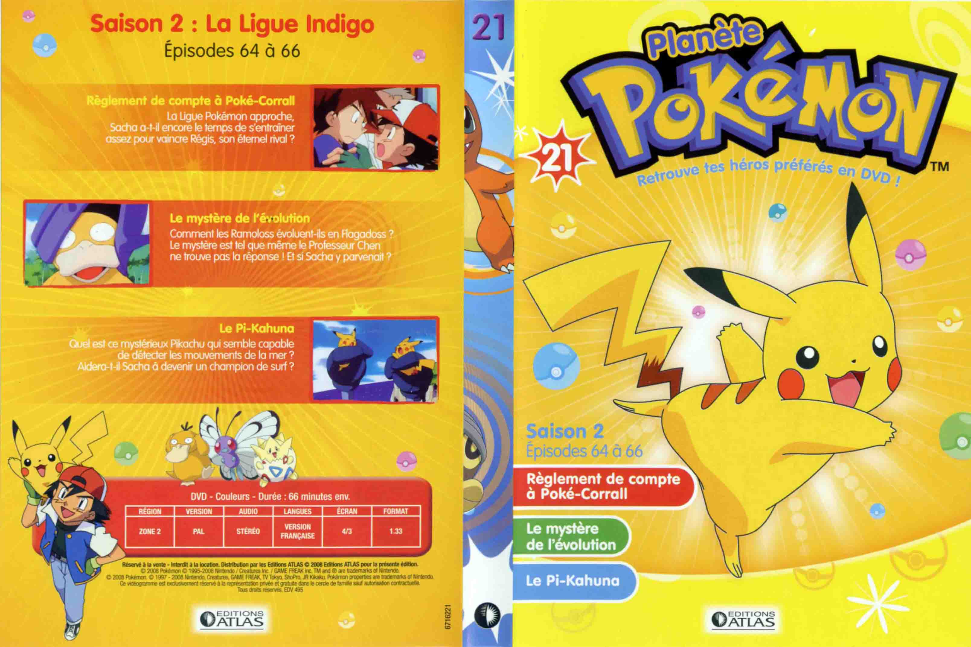 Jaquette DVD Planete Pokemon vol 21