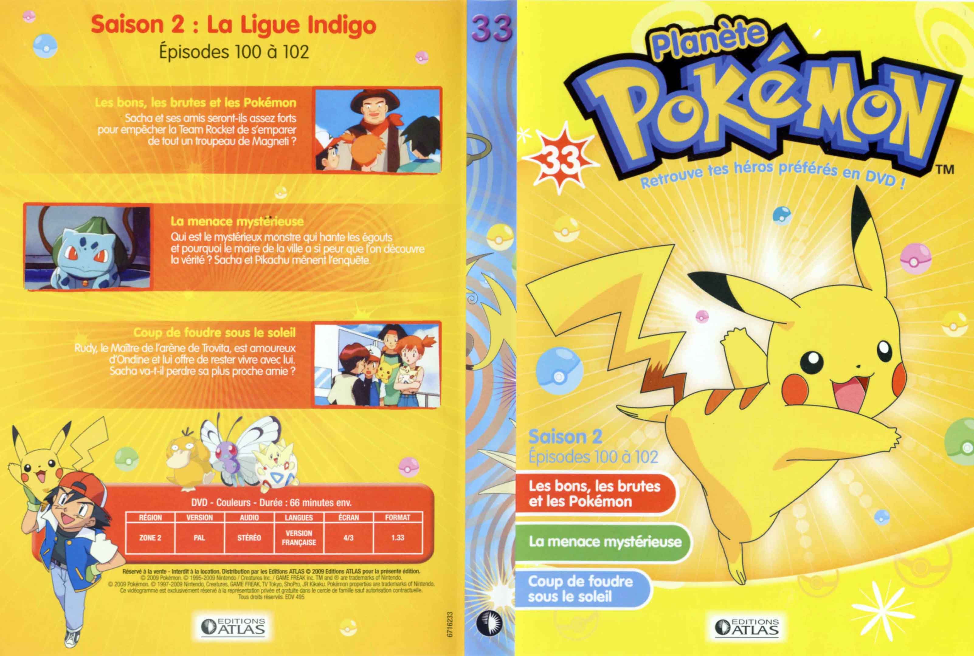 Jaquette DVD Planete Pokemon vol 33