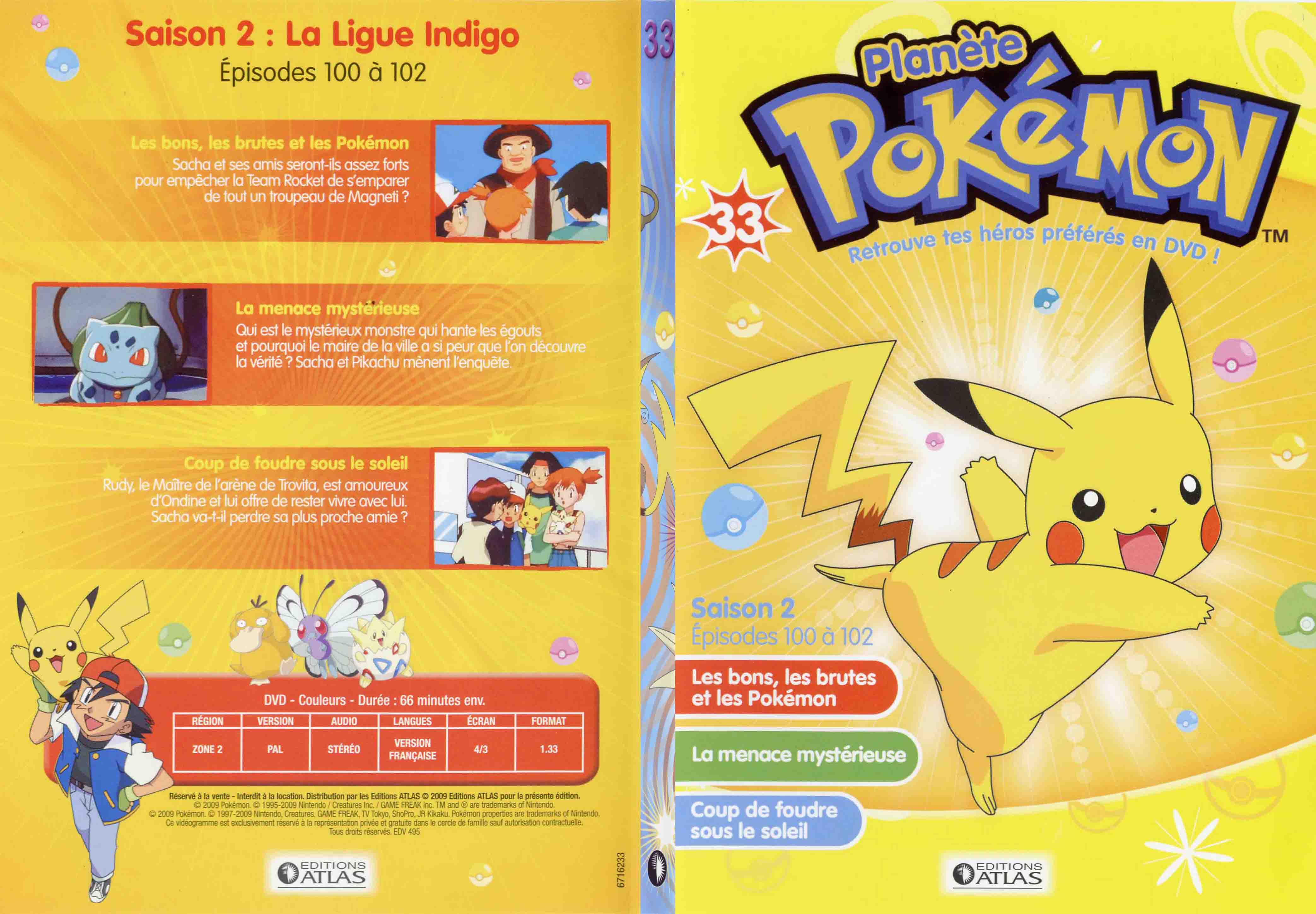 Jaquette DVD Planete Pokemon vol 33 - SLIM