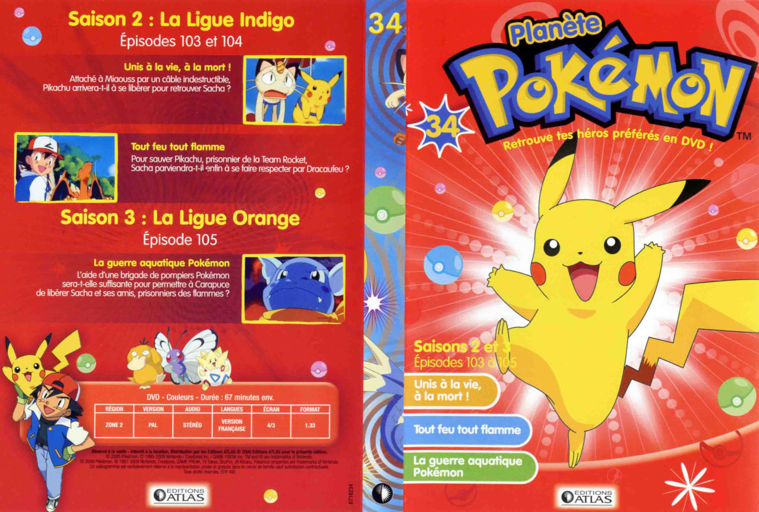 Jaquette DVD Planete Pokemon vol 34