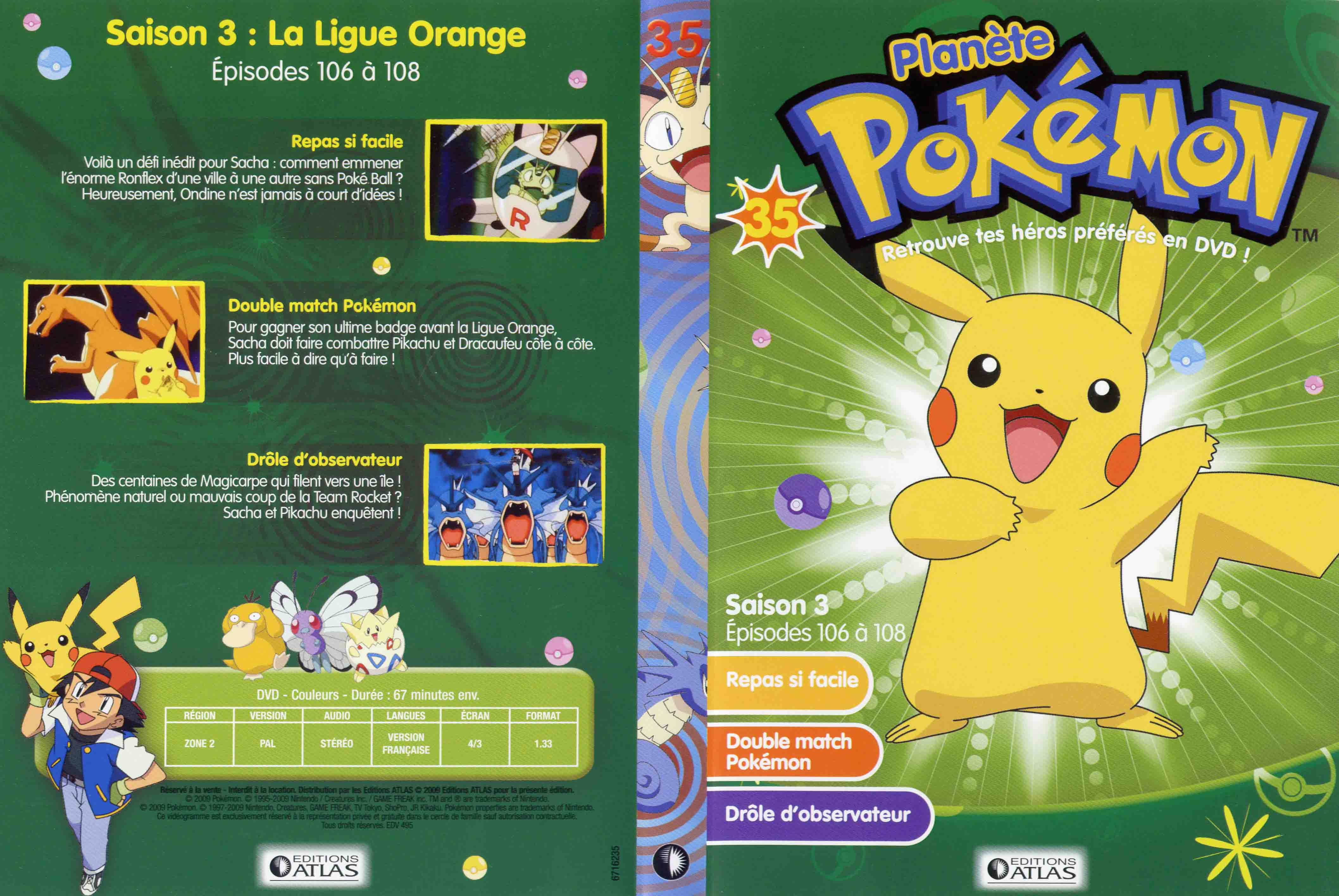 Jaquette DVD Planete Pokemon vol 35