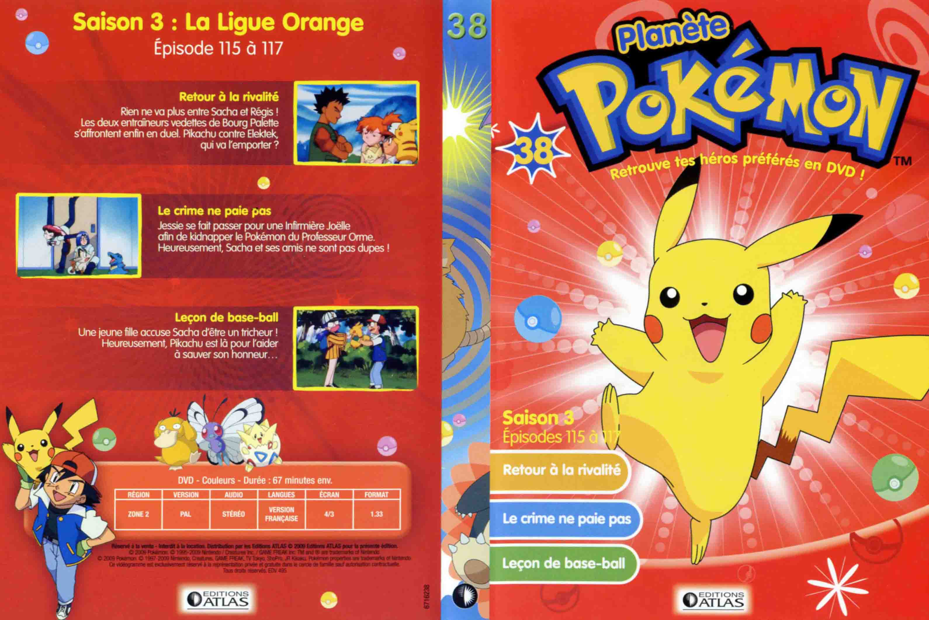 Jaquette DVD Planete Pokemon vol 38