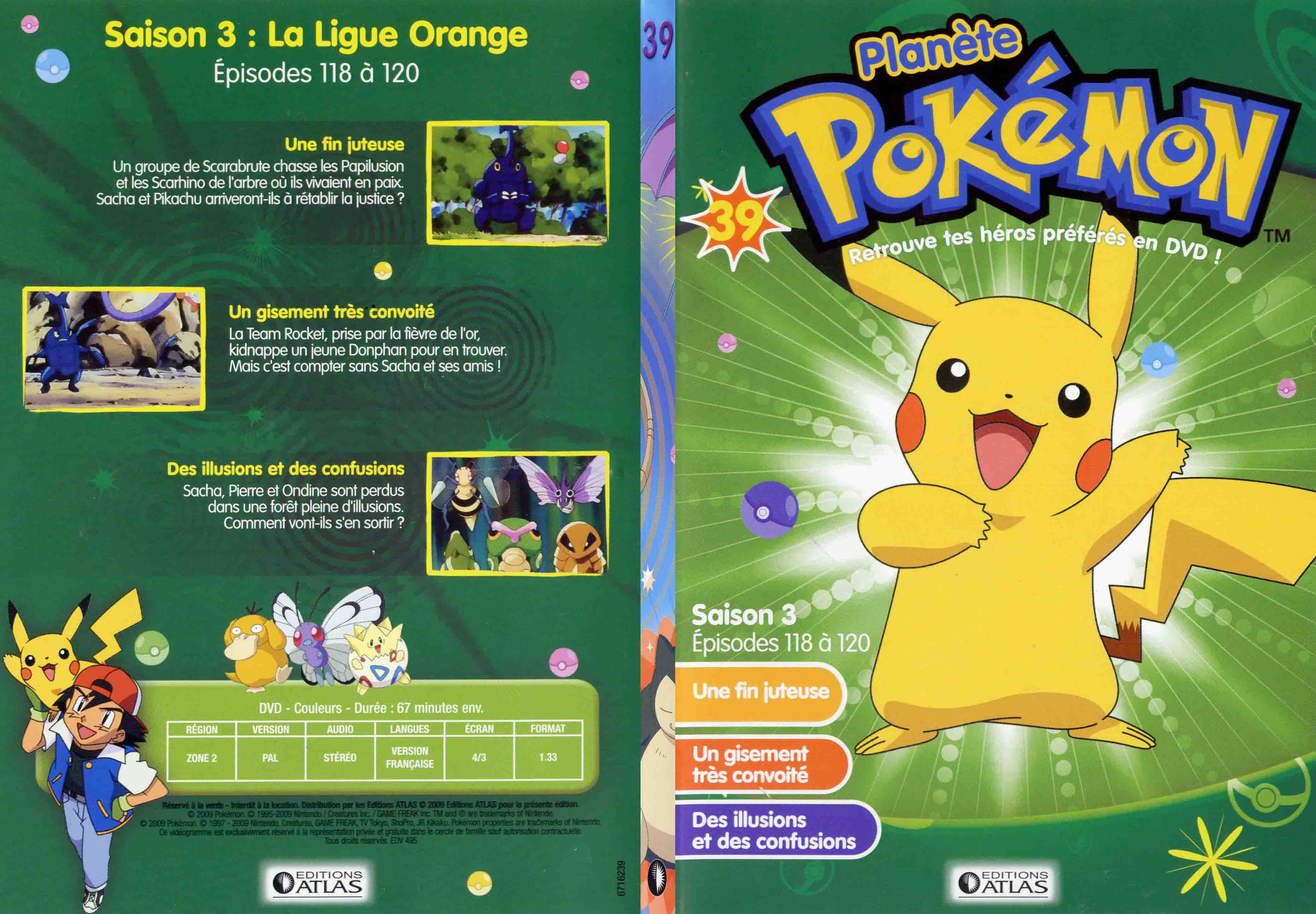 Jaquette DVD Planete Pokemon vol 39 - SLIM