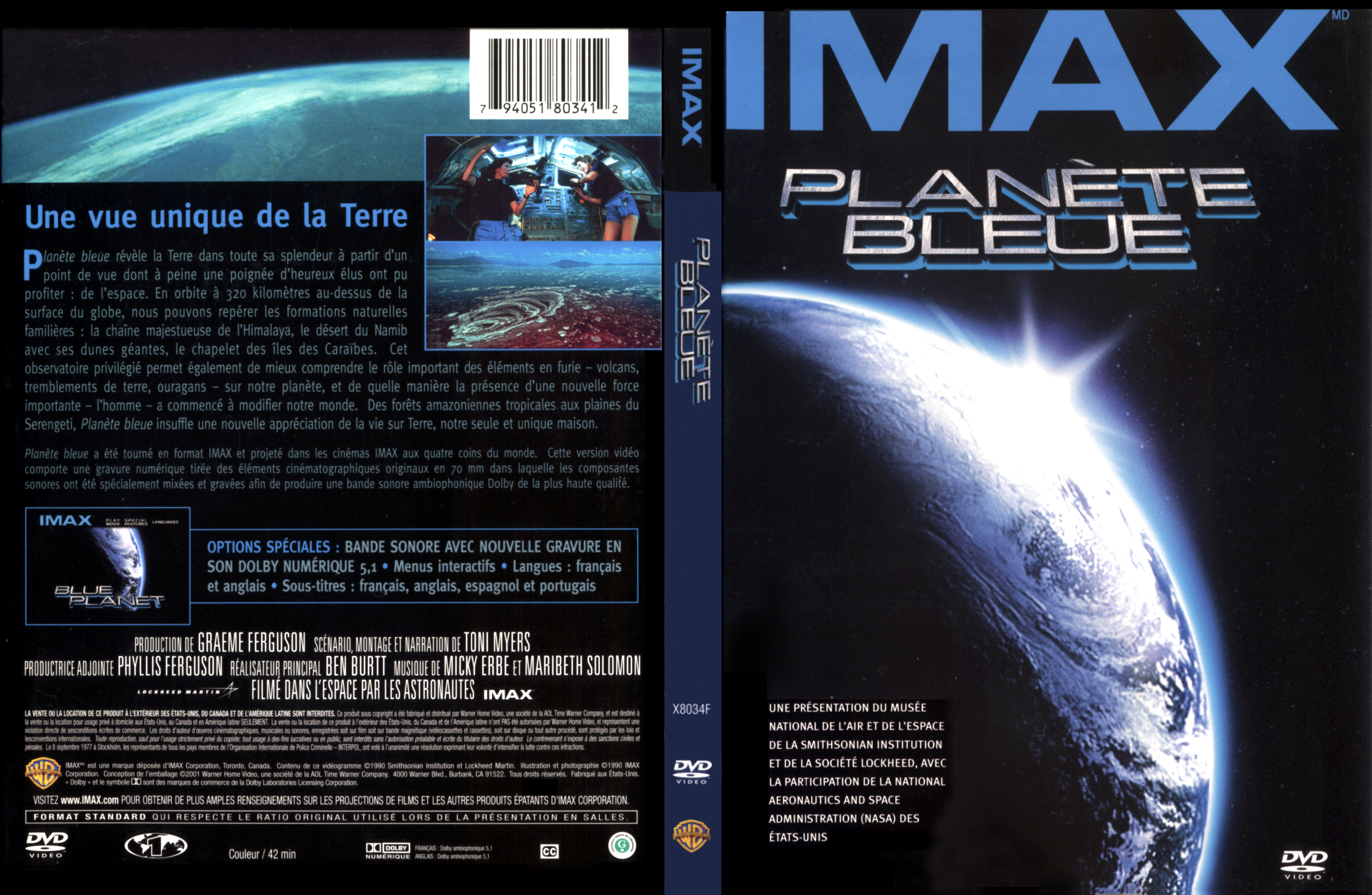 Jaquette DVD Plante bleue IMAX