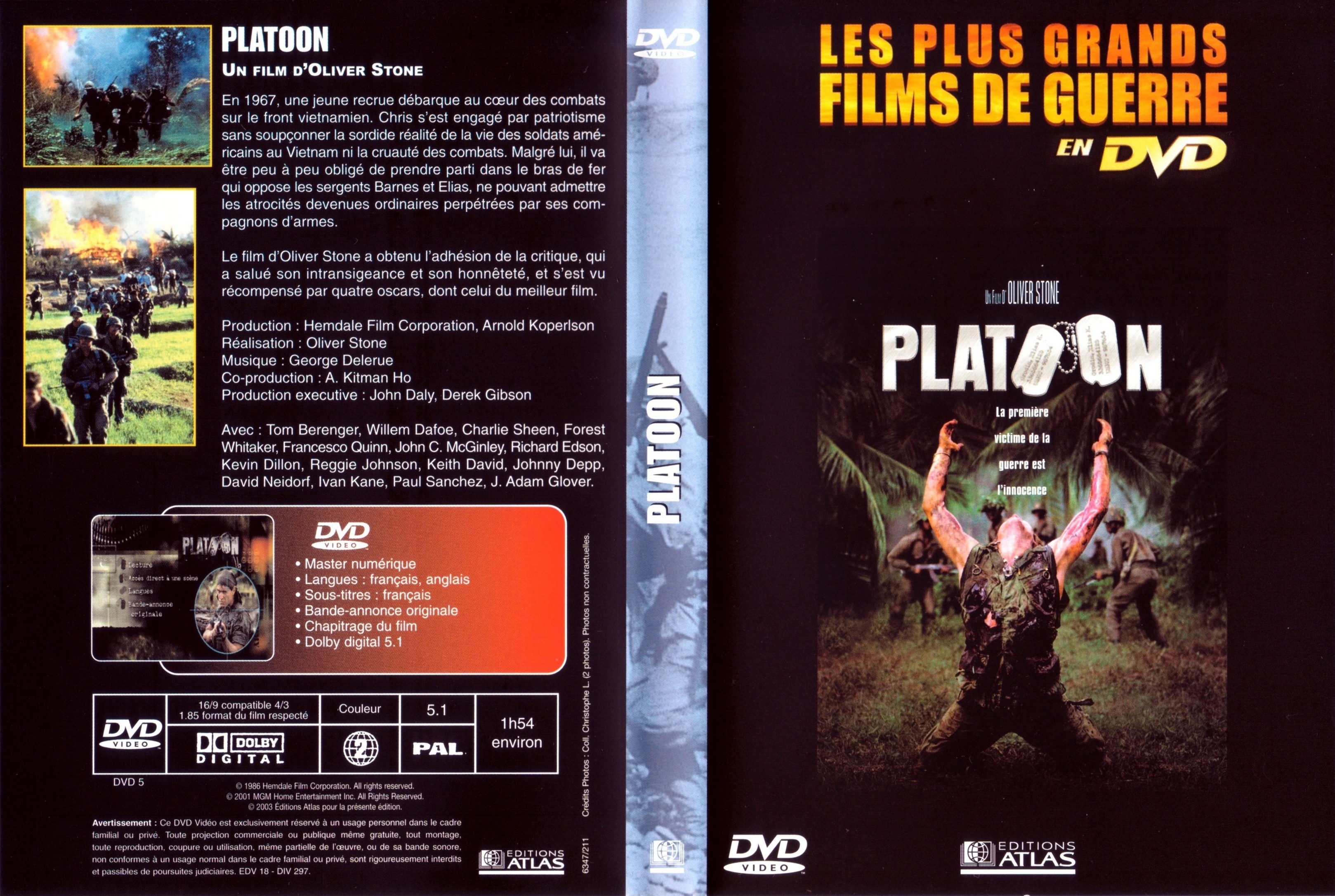 Jaquette DVD Platoon