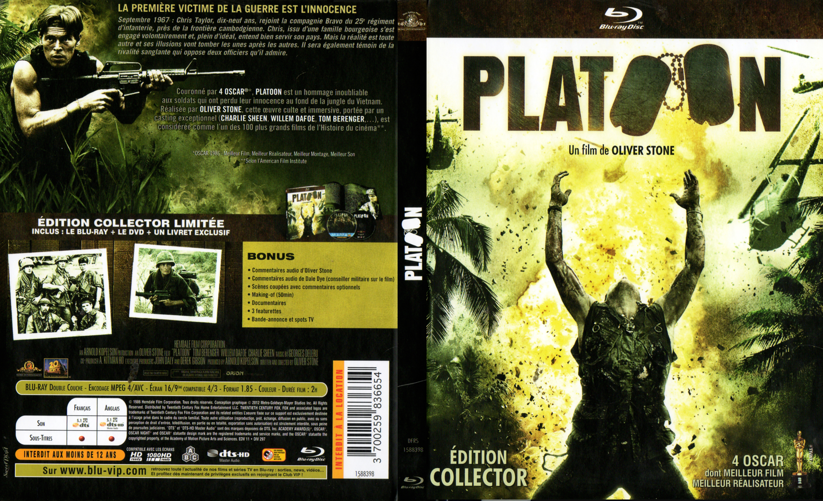 Jaquette DVD Platoon (BLU-RAY) v2