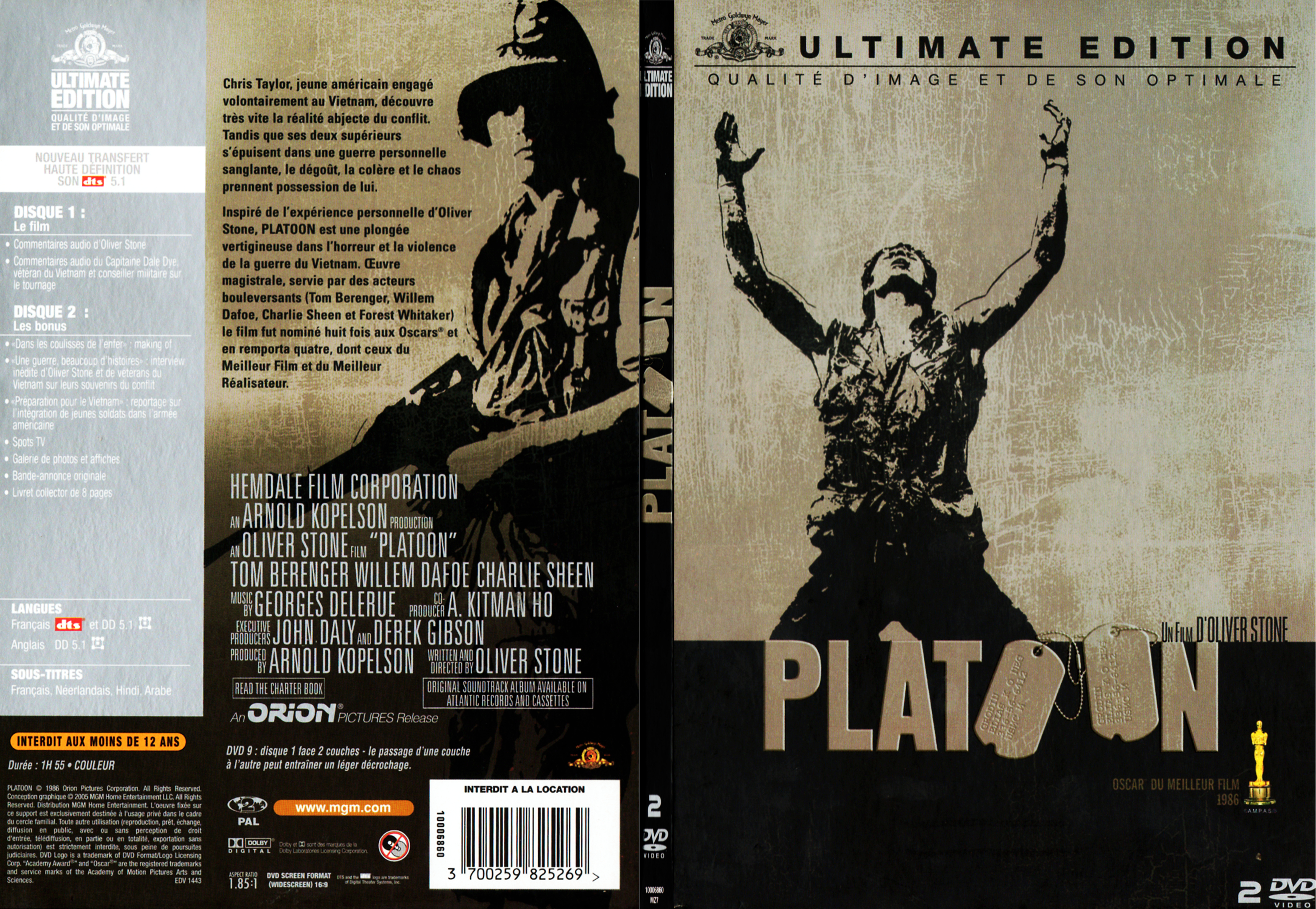 Jaquette DVD Platoon - SLIM v4