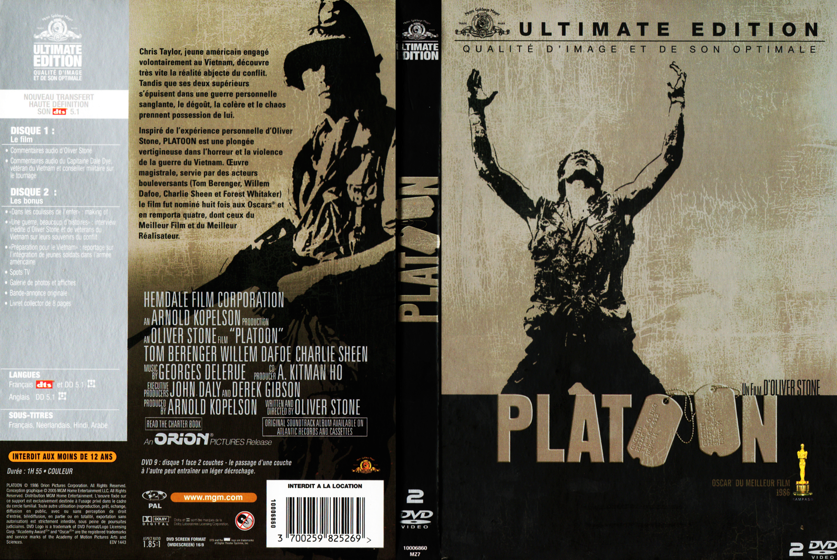 Jaquette DVD Platoon v4