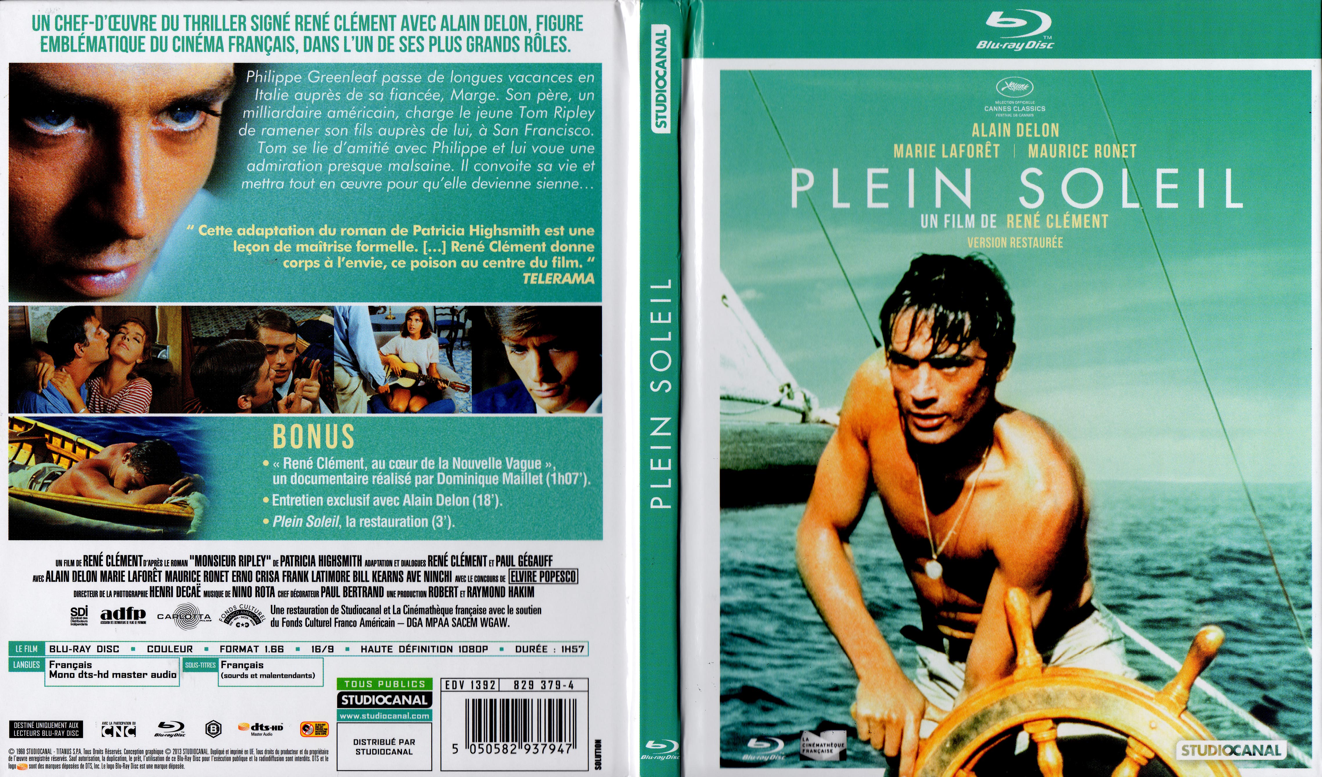 Jaquette DVD Plein soleil (BLU-RAY)