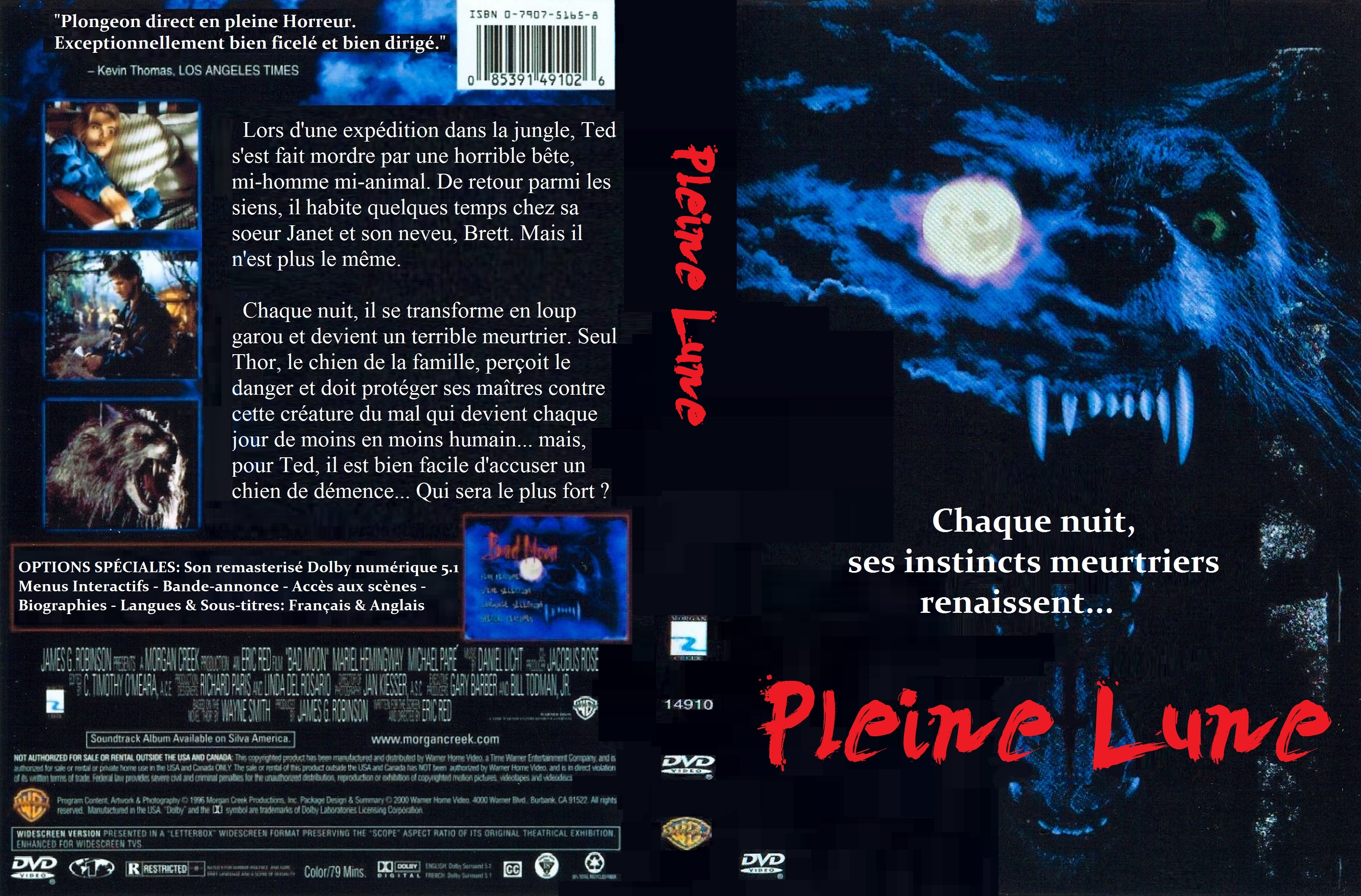 Jaquette DVD Pleine Lune (Bad Moon) custom