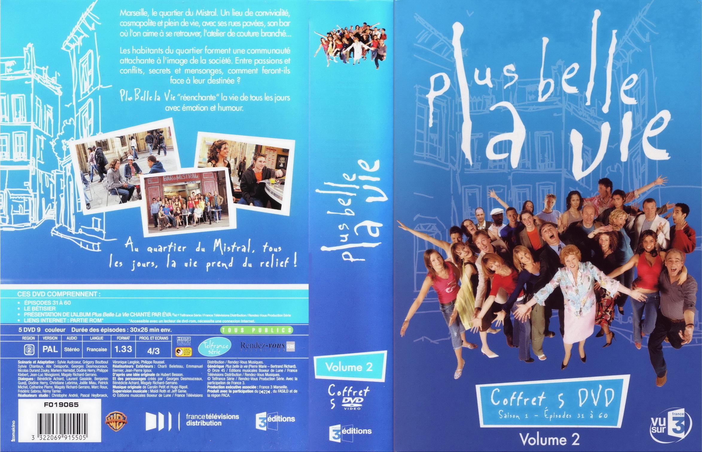 Jaquette DVD Plus belle la vie Saison 01 vol 02 COFFRET