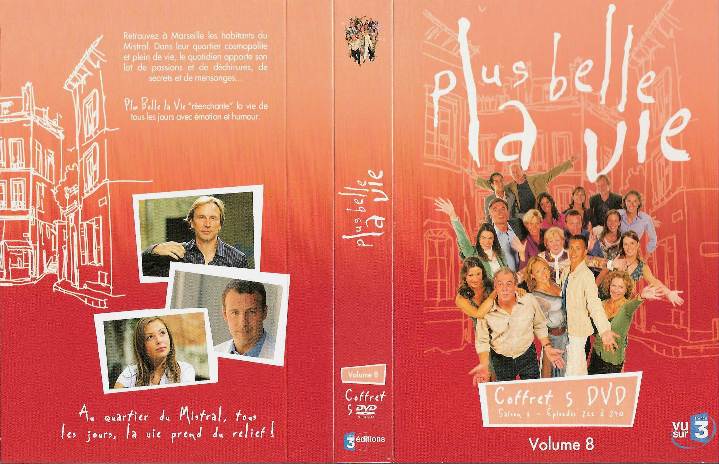 Jaquette DVD de Plus belle la vie Saison 01 vol 08 COFFRET - Cinéma Passion