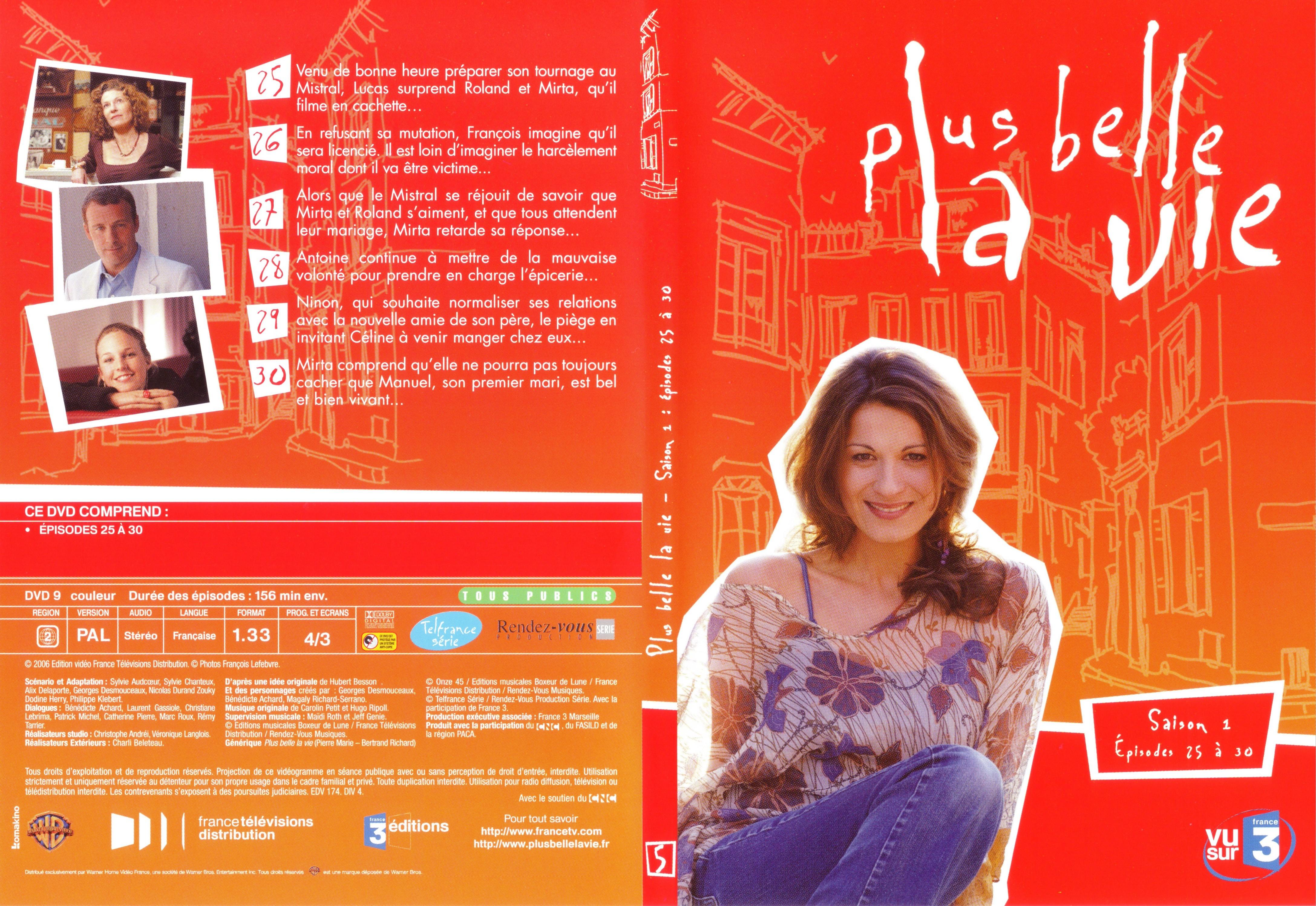Jaquette DVD Plus belle la vie vol 01 DVD 5
