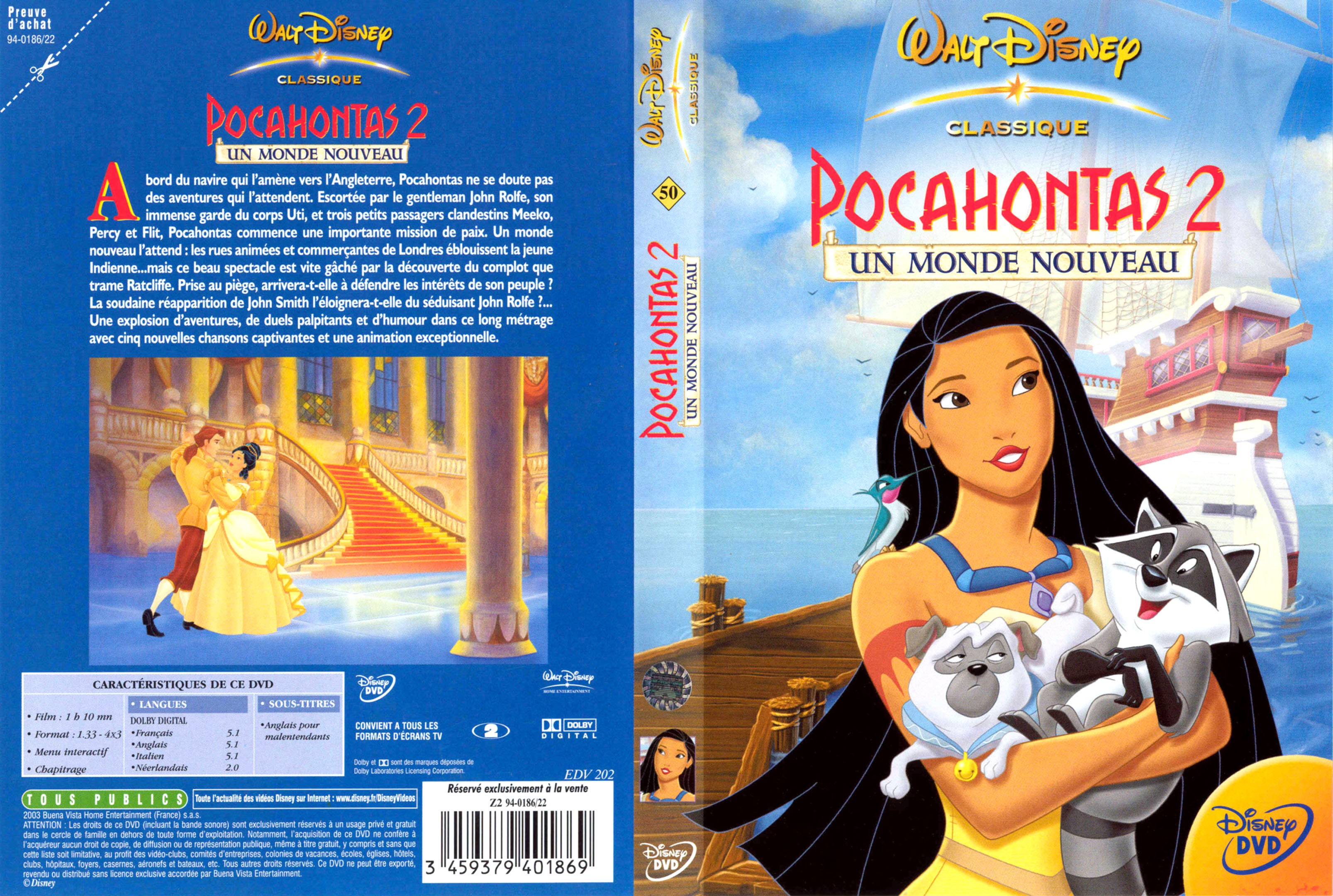 Jaquette DVD Pocahontas 2